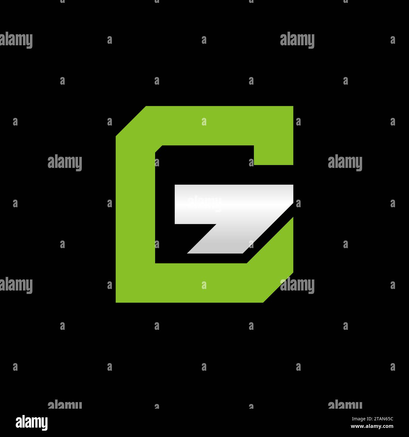 Logo design graphique concept créatif premium abstrait vecteur stock unique lettre initiale G7 font tech sport. Lié à la marque de typographie monogramme Illustration de Vecteur