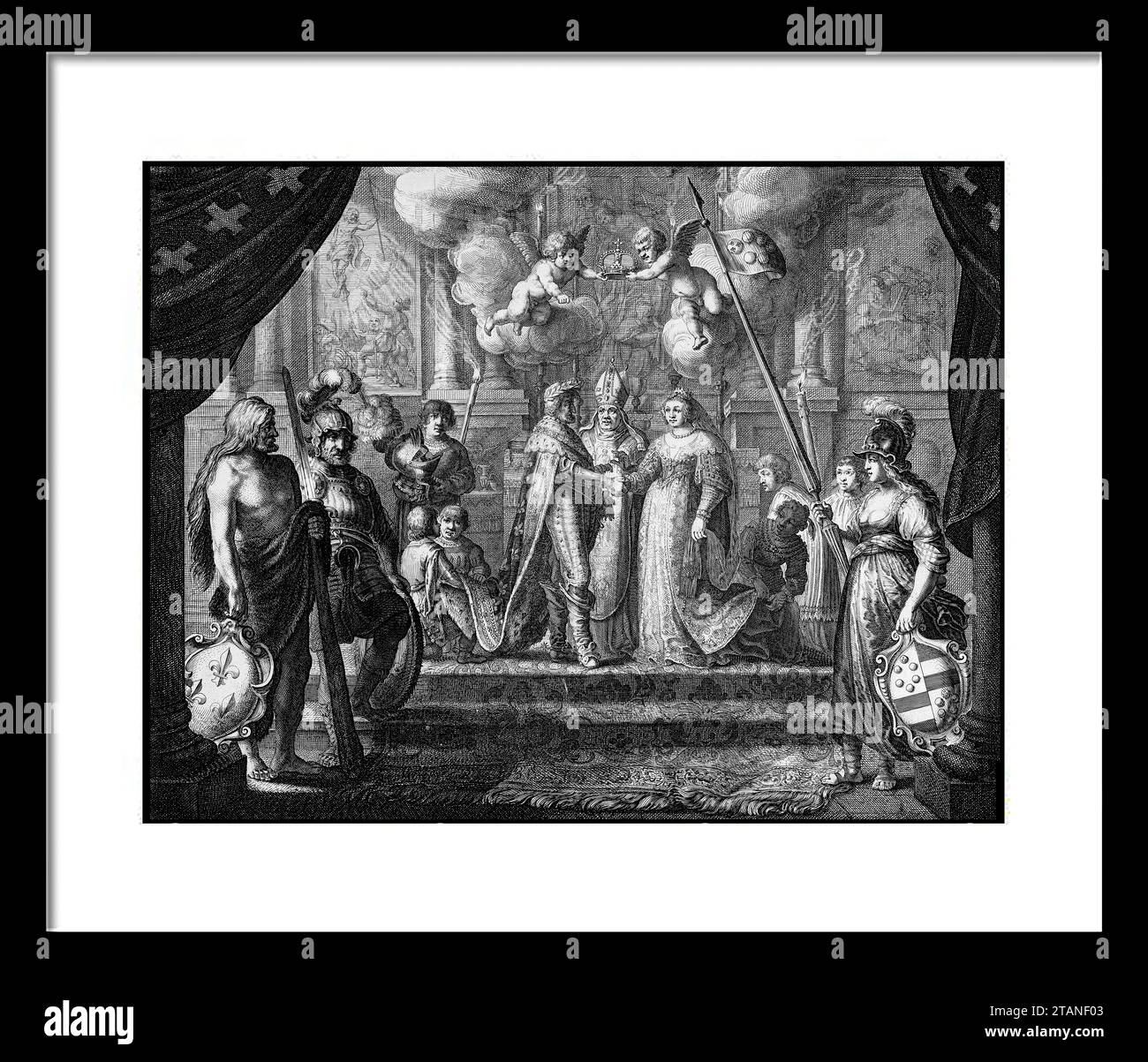 Le mariage de Henri IV et Marie de Médicis, de Caspar Barlaeus, Medicea Hospes Pieter Nolpe (néerlandais) planche 3 : le mariage de Henri IV et Marie de Banque D'Images