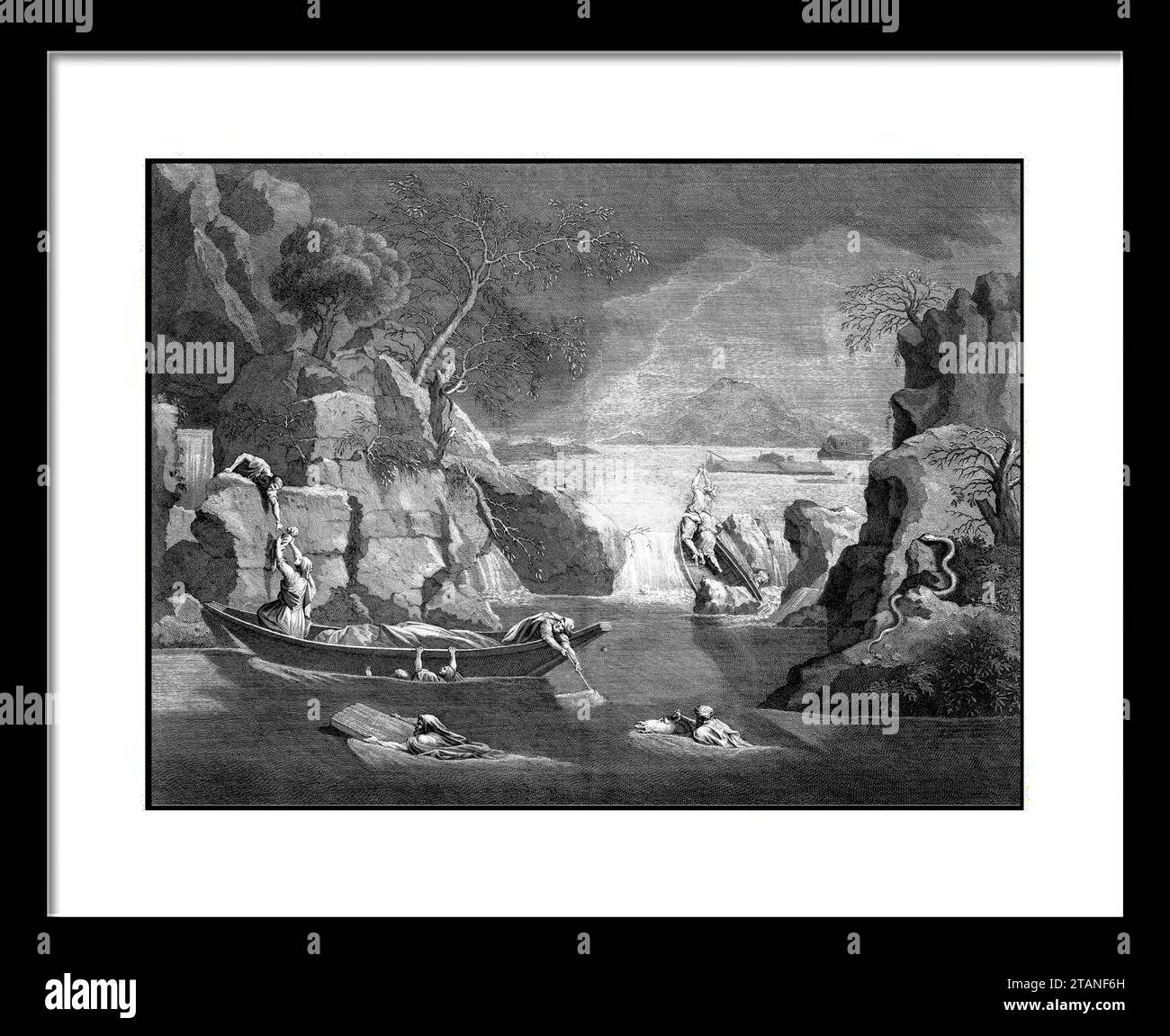 Hiver. D'après Nicolas Poussin (français, les Andelys 1594-1665 Rome) Jean Audran (français, Lyon 1667-1756 Paris) gravure. feuille : 18 7/16 x 23 11/16 po Banque D'Images