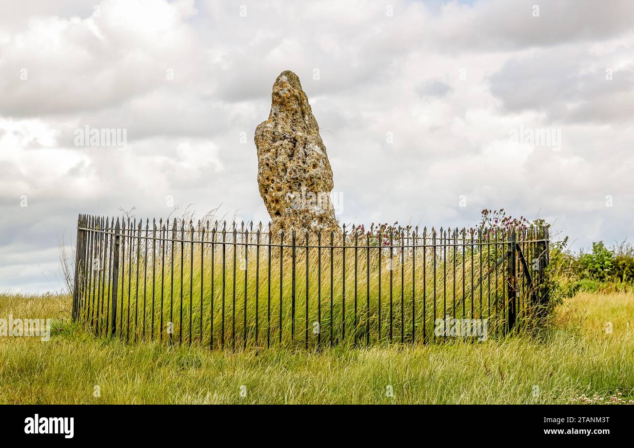 Les Rollright Stones, monuments mégalithiques en pierre à la frontière de l'Oxfordshire/Warwickshire. Banque D'Images