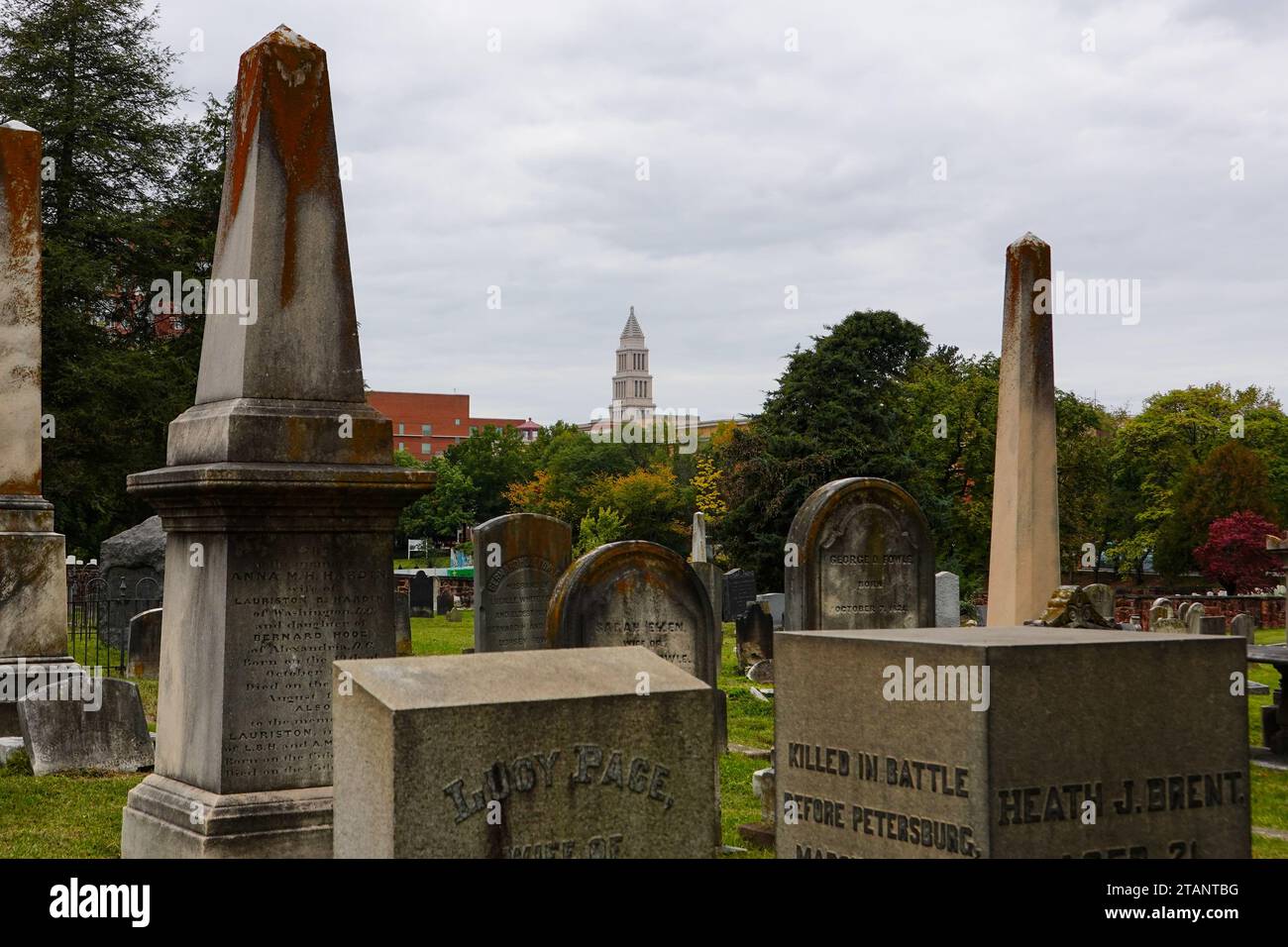 Cimetière Trinity United Methodist Church, Alexandria, Virginie, États-Unis. Banque D'Images