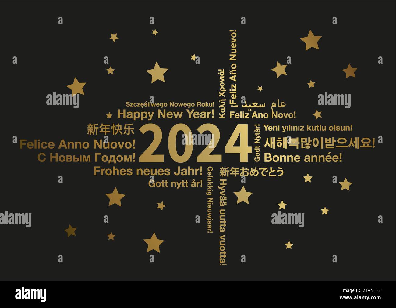 Multilingual happy new year background Banque de photographies et d'images  à haute résolution - Alamy
