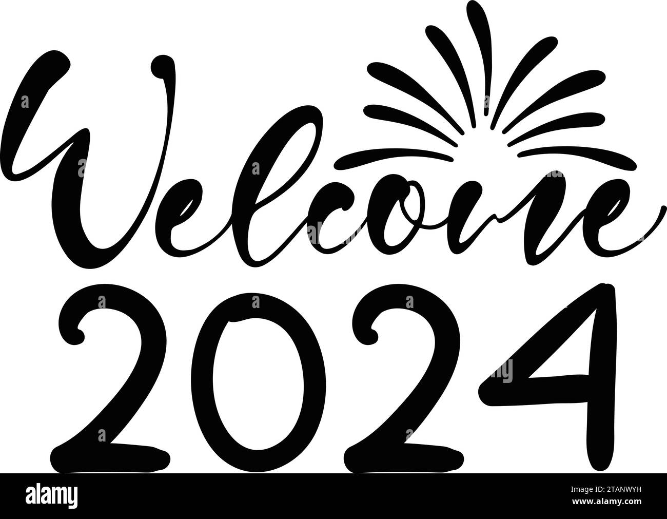 Bienvenue 2024 :Celebrity Day Retro Design Illustration de Vecteur