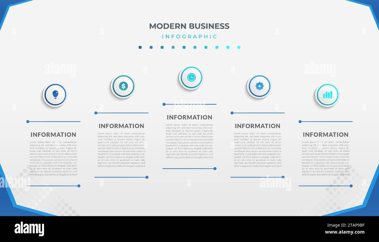 Business Infography Template Design avec style minimaliste. La conception de modèle infographique peut être utilisée pour la bannière de présentations, diagramme de processus Illustration de Vecteur