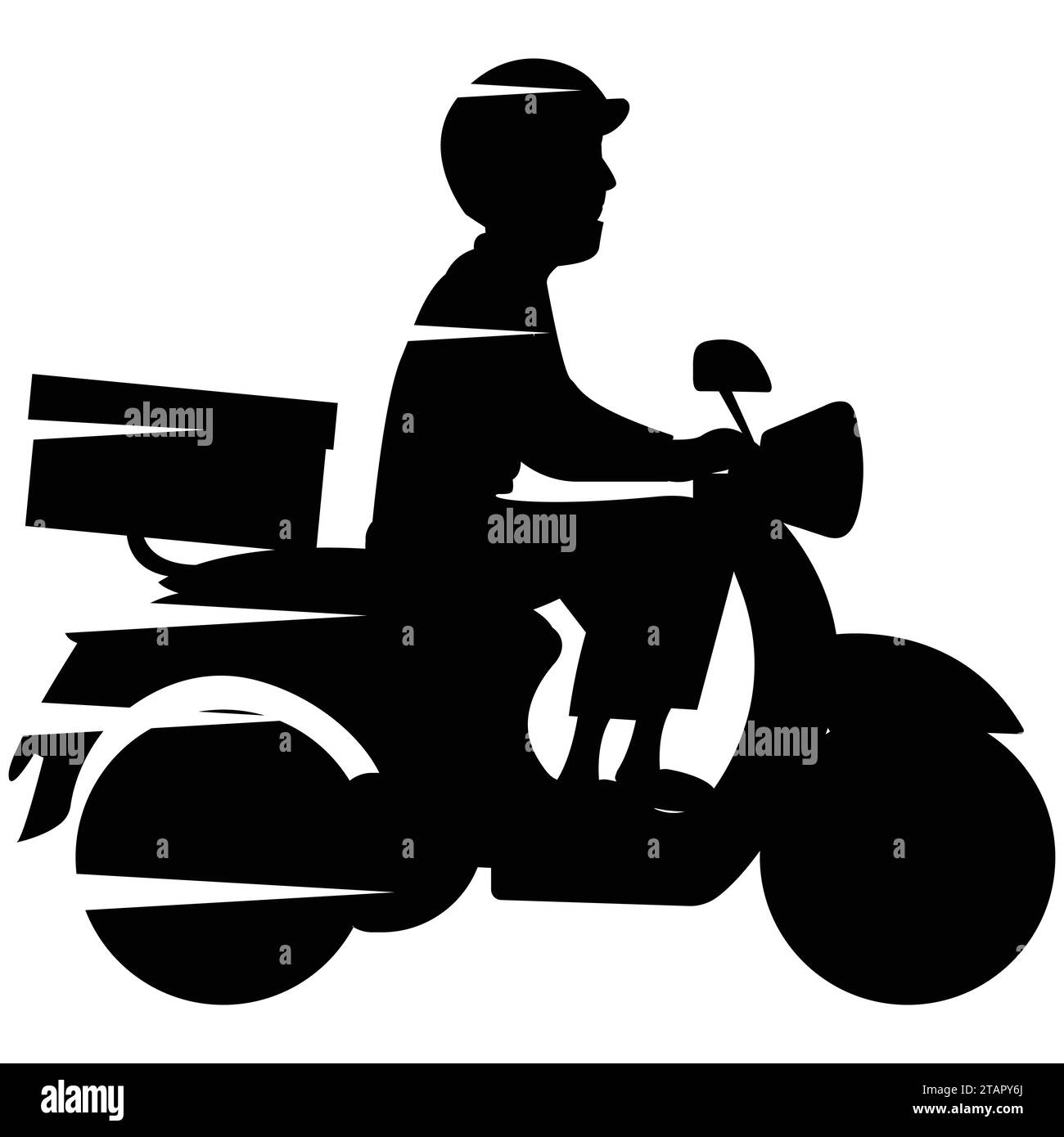 Concept de silhouette de moto rapide. Lignes pour montrer la vitesse de la moto Illustration de Vecteur