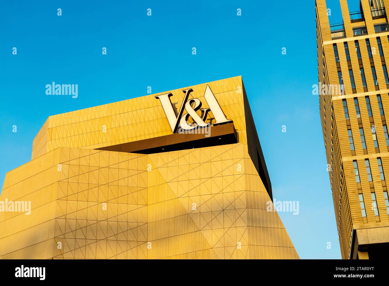 Extérieur du nouveau V&A East Museum en construction, Stratford, Londres, Angleterre Banque D'Images