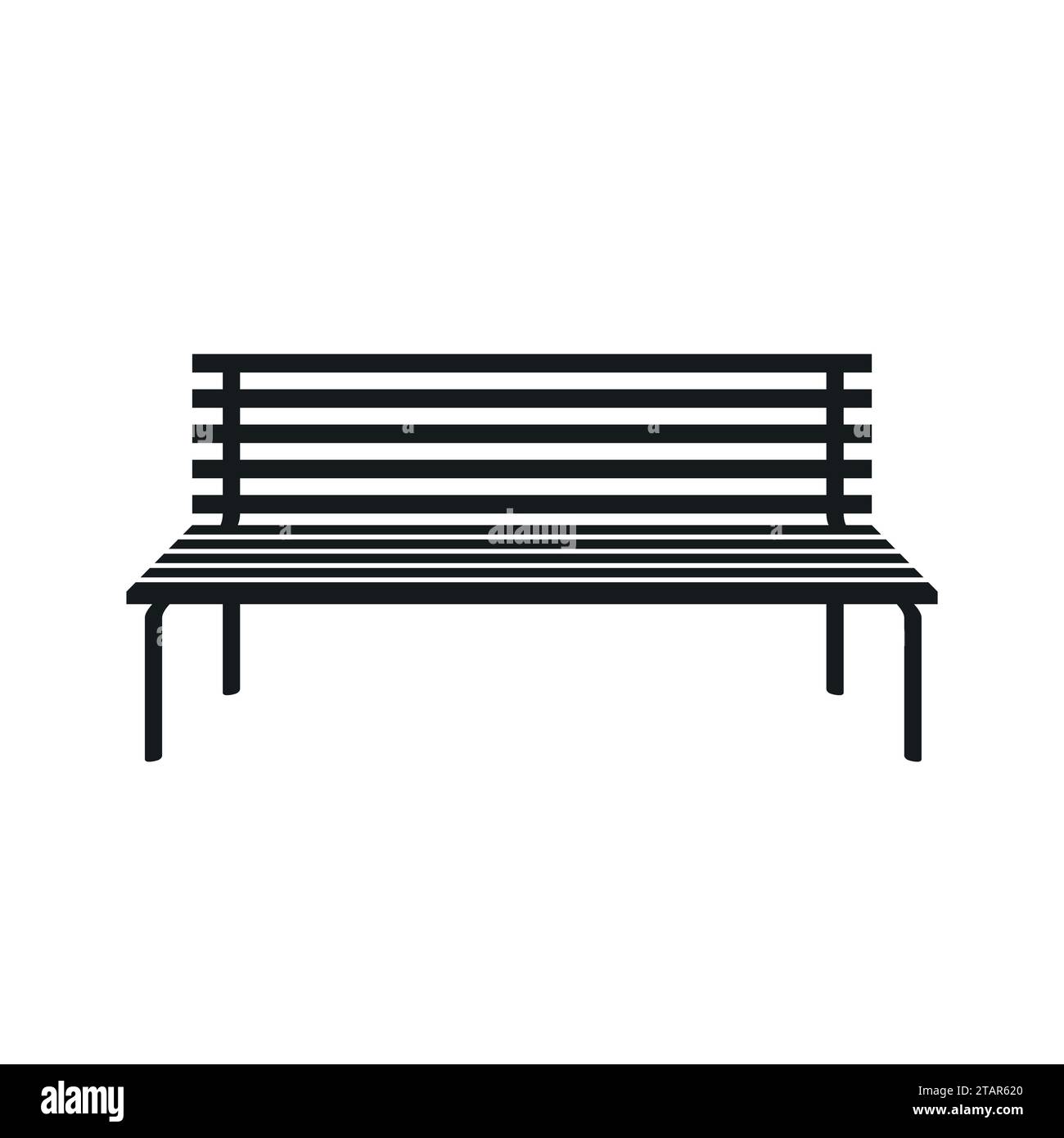 Icône de banc isolé sur fond blanc. Banc d'icône de vecteur de parc dans un style plat Illustration de Vecteur