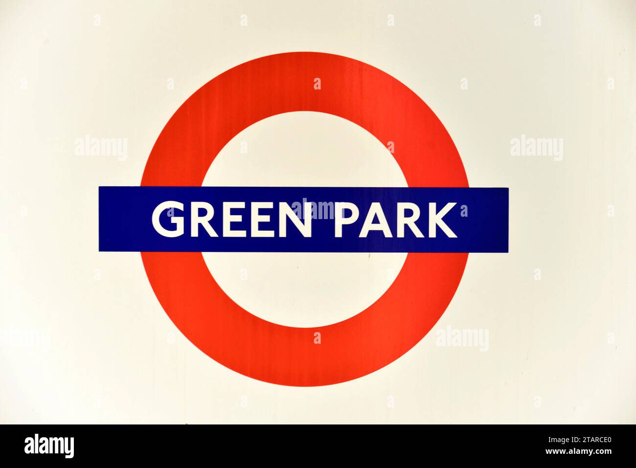 Panneau souterrain GREEN PARK, Londres, Angleterre, Grande-Bretagne Banque D'Images