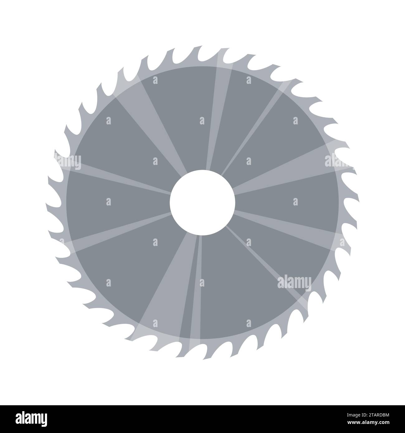 Lame de scie circulaire dans le style plat isolé sur fond blanc. Illustration vectorielle Illustration de Vecteur