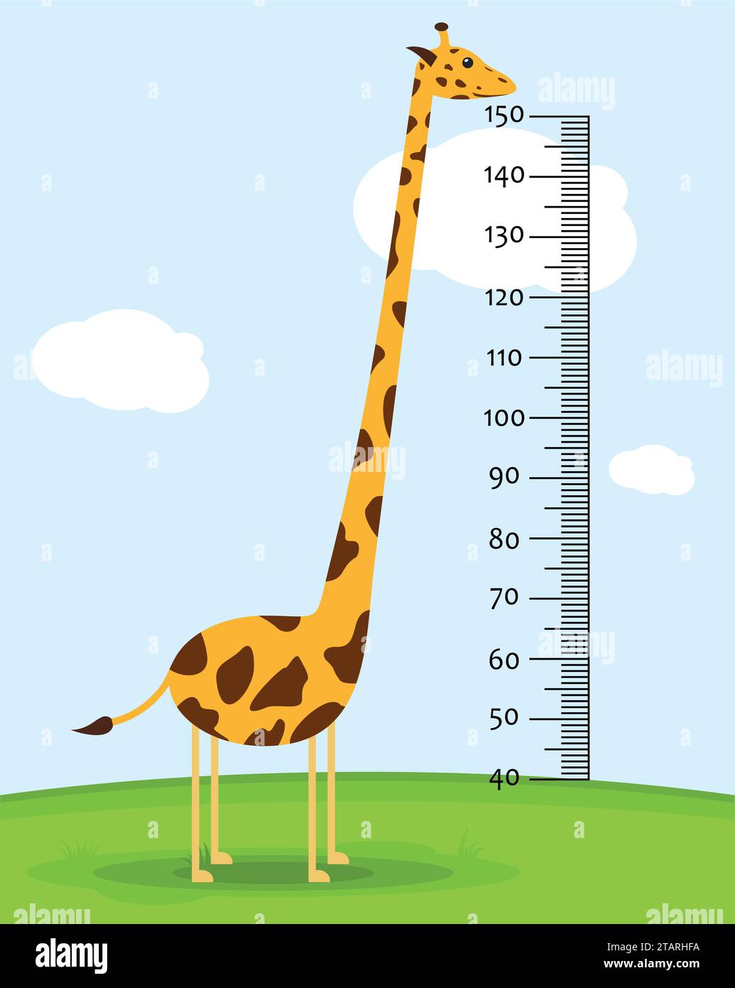 Tableau De Croissance Girafe - Règle Graduée Pour Toise - Stickers