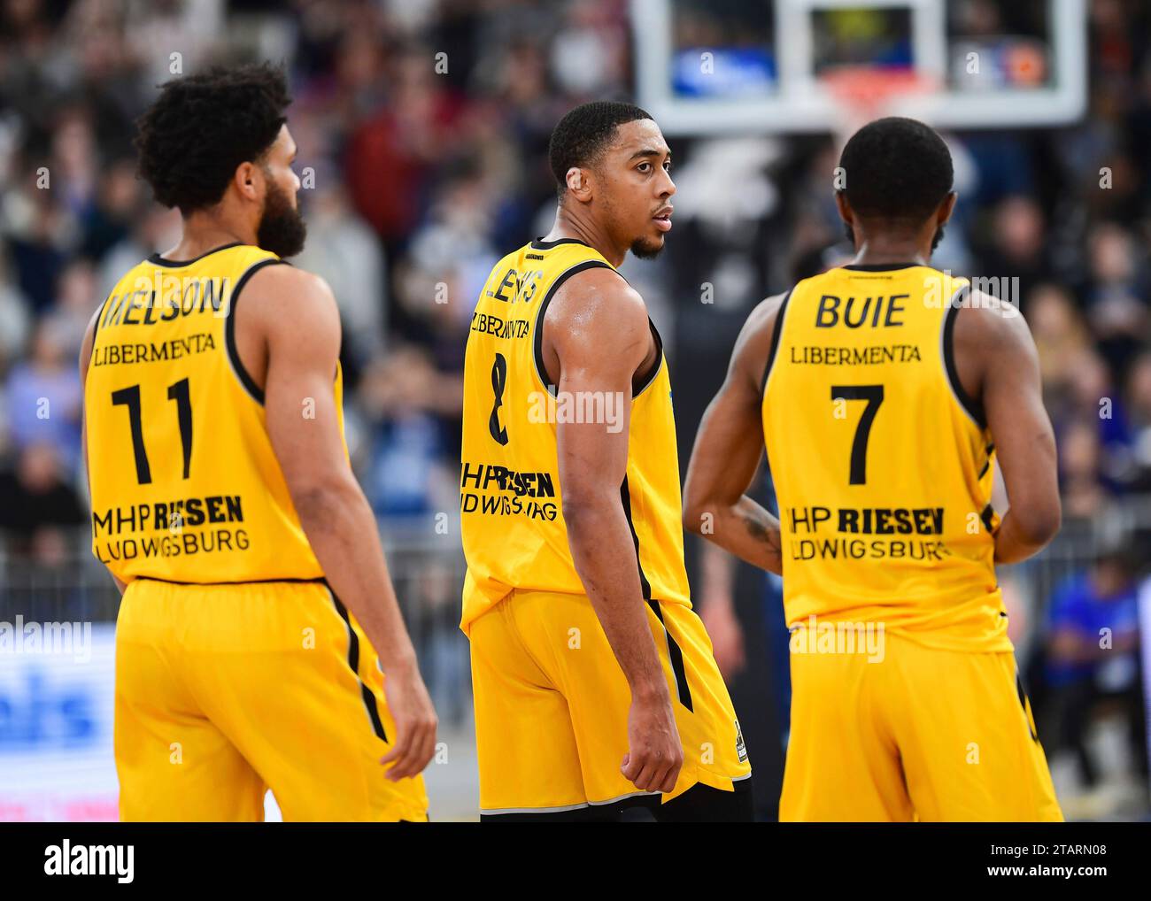 Heidelberg Kirchheim, Deutschland. 02 décembre 2023. Jaren Lewis (MHP Riesen Ludwigsburg, #8) dans der Mitte, GER, MLP Academics Heidelberg vs. MHP Riesen Ludwigsburg, Sport, Basketball, Herren, Bundesliga, 10. Spieltag, Spielzeit 2023/2024, 02.12.2023, Foto : Eibner-Pressefoto/Silas Schueller crédit : dpa/Alamy Live News Banque D'Images