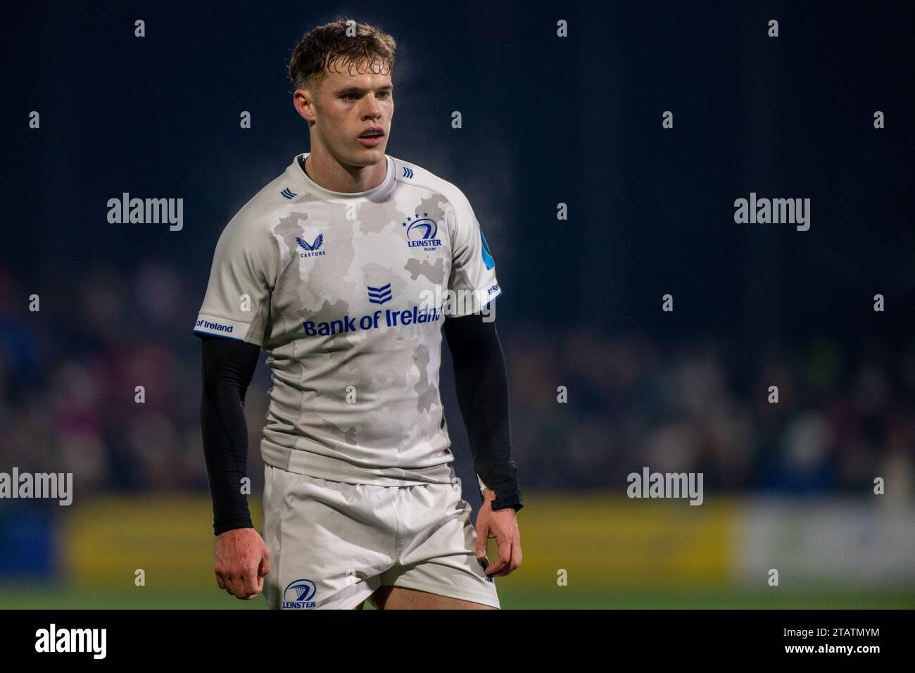Galway, Irlande. 03 décembre 2023. Rob Russell de Leinster lors du match de la ronde 7 du championnat de rugby Uni entre Connacht Rugby et Leinster Rugby au Sportsground à Galway, Irlande le 2 décembre 2023 (photo par Andrew SURMA / crédit : SIPA USA/Alamy Live News Banque D'Images