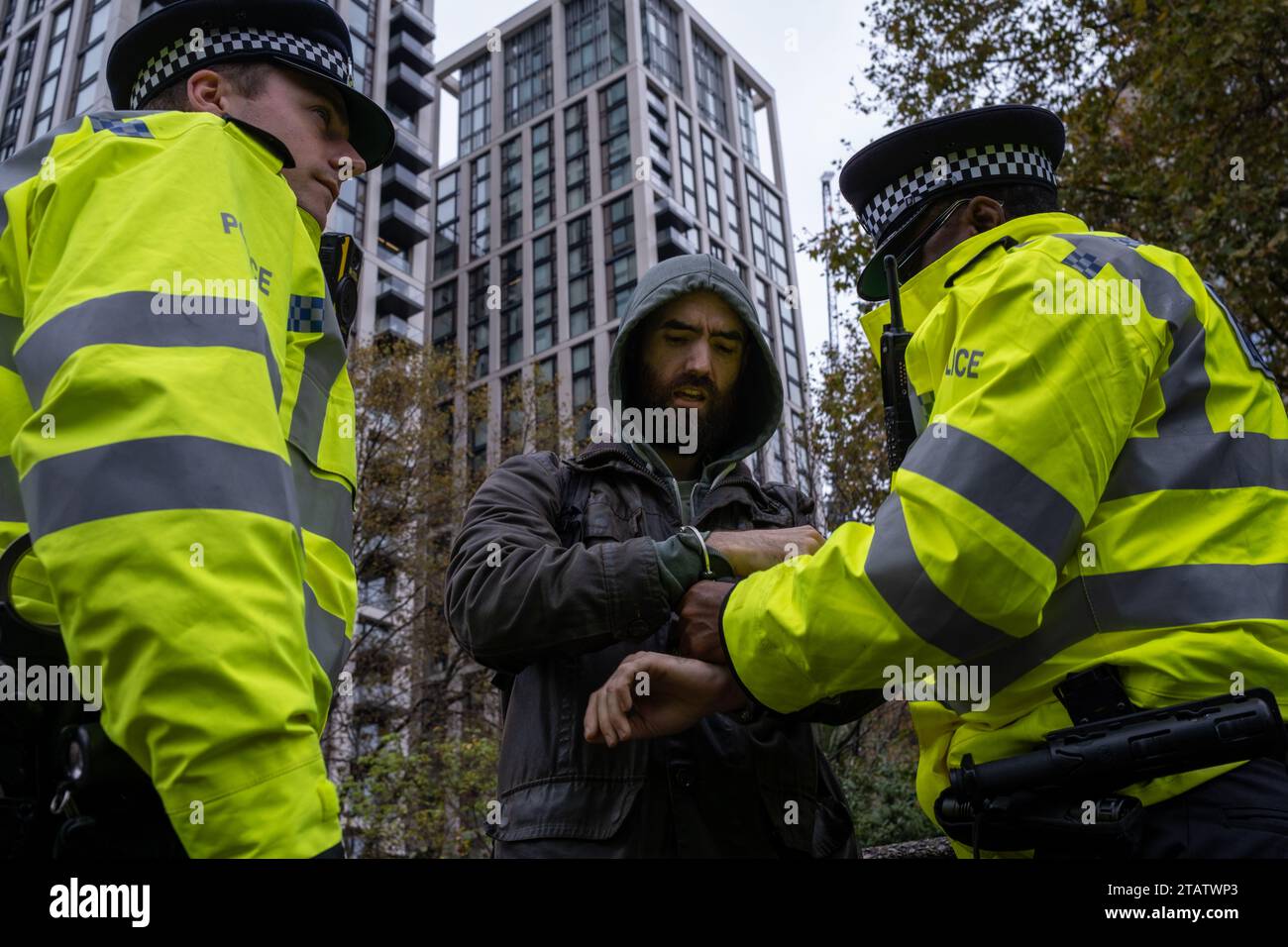 Just Stop Oil, Londres, 18 novembre 2023. Banque D'Images