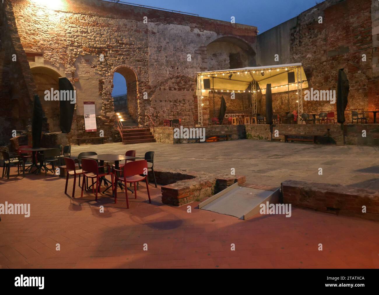 Livourne, Toscane, Italie. Fortezza Vecchia/Vieille forteresse Banque D'Images