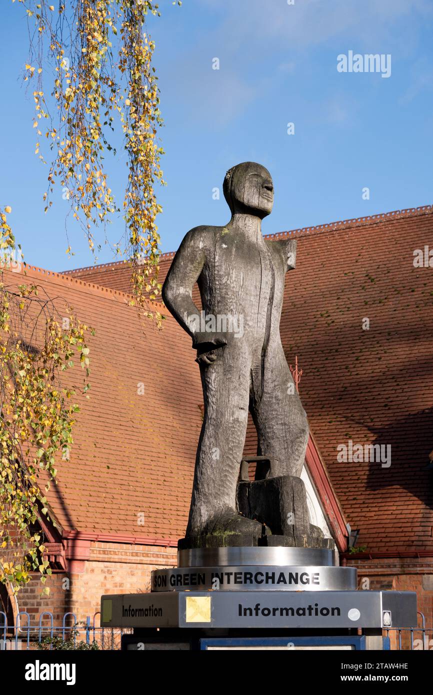 Sculpture Winson Green Interchange, Birmingham, West Midlands, Angleterre, Royaume-Uni Banque D'Images