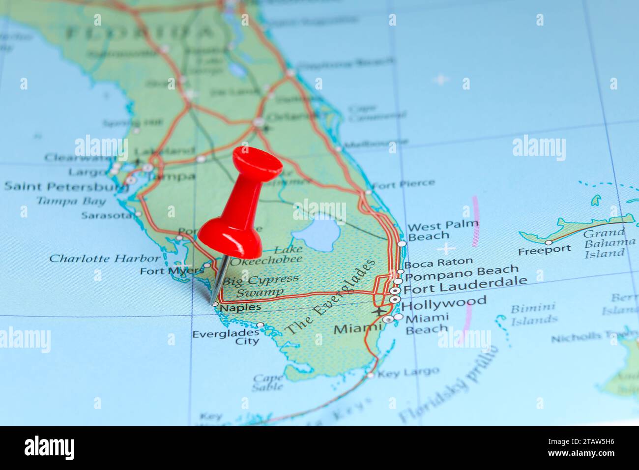 Naples, Floride PIN sur la carte Banque D'Images