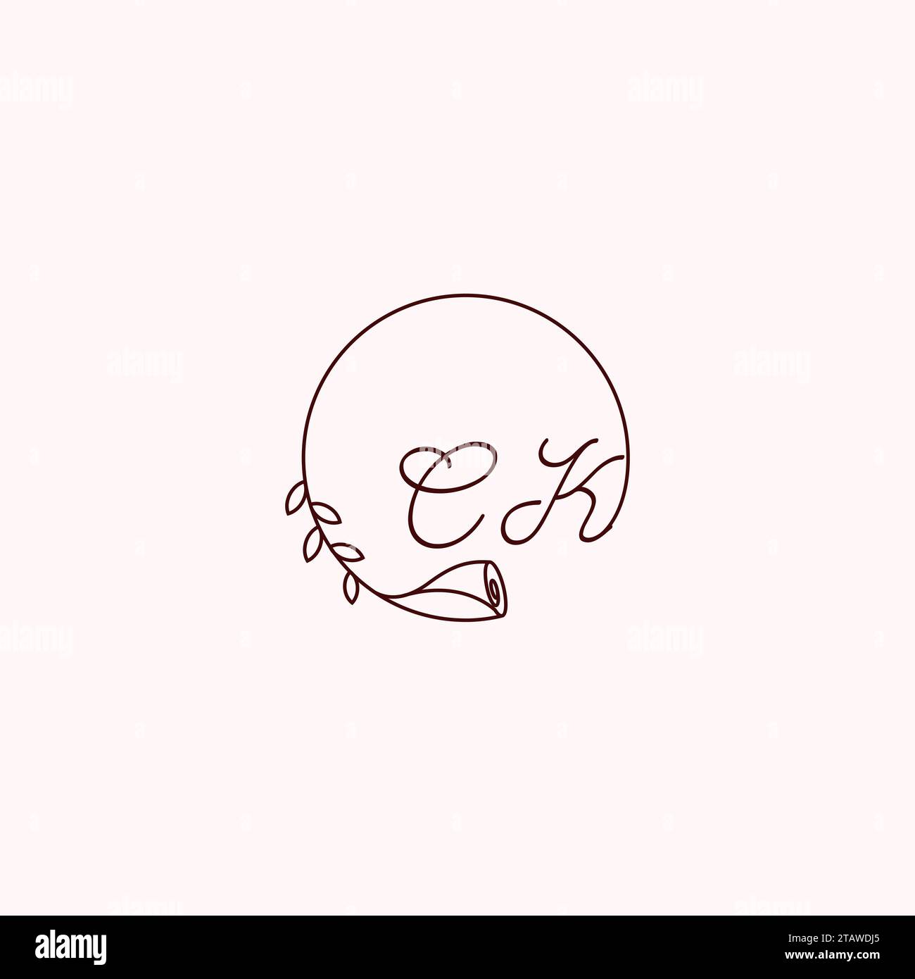 Lettres initiales du logo CK dans un design professionnel de haute qualité qui s'imprimera bien sur tous les supports d'impression Illustration de Vecteur