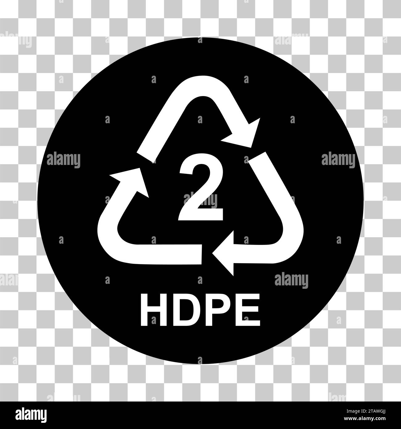 Symbole en plastique, panneau de recyclage écologique isolé sur fond blanc. Icône déchets d'emballages . Illustration de Vecteur