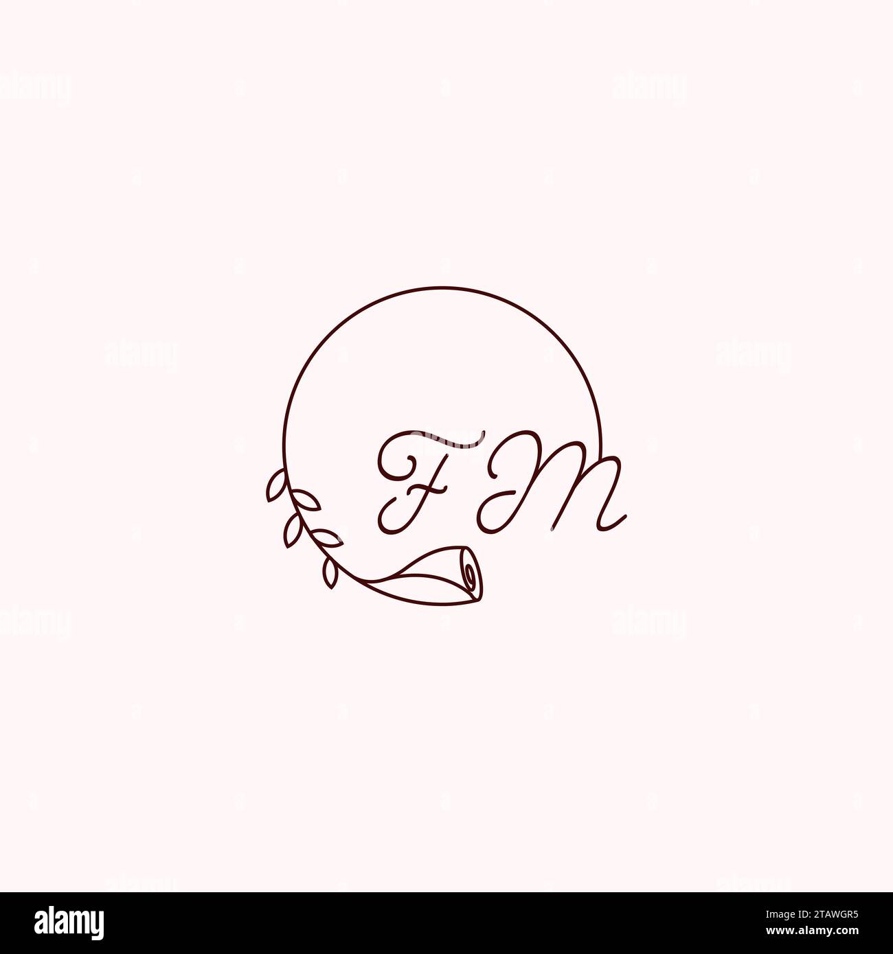 Lettres initiales du logo FM dans un design professionnel de haute qualité qui s'imprimeront bien sur tous les supports d'impression Illustration de Vecteur