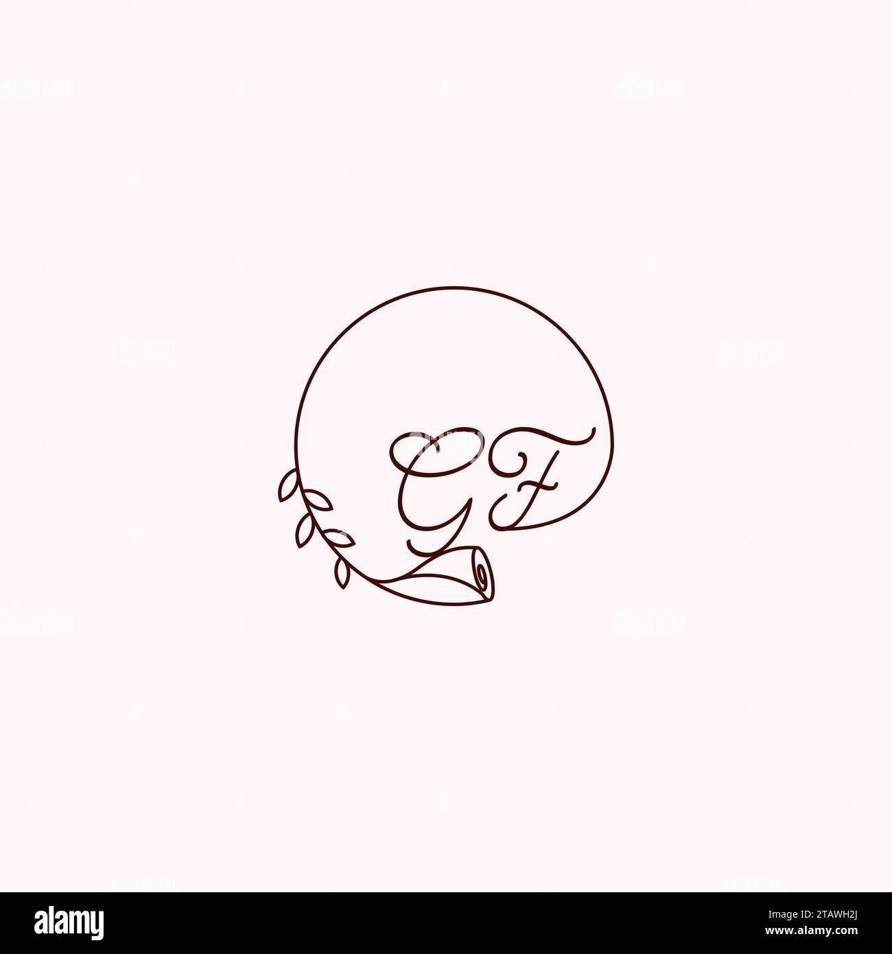Lettres initiales de logo GF dans la conception professionnelle de haute qualité qui imprimeront bien sur tous les supports d'impression Illustration de Vecteur