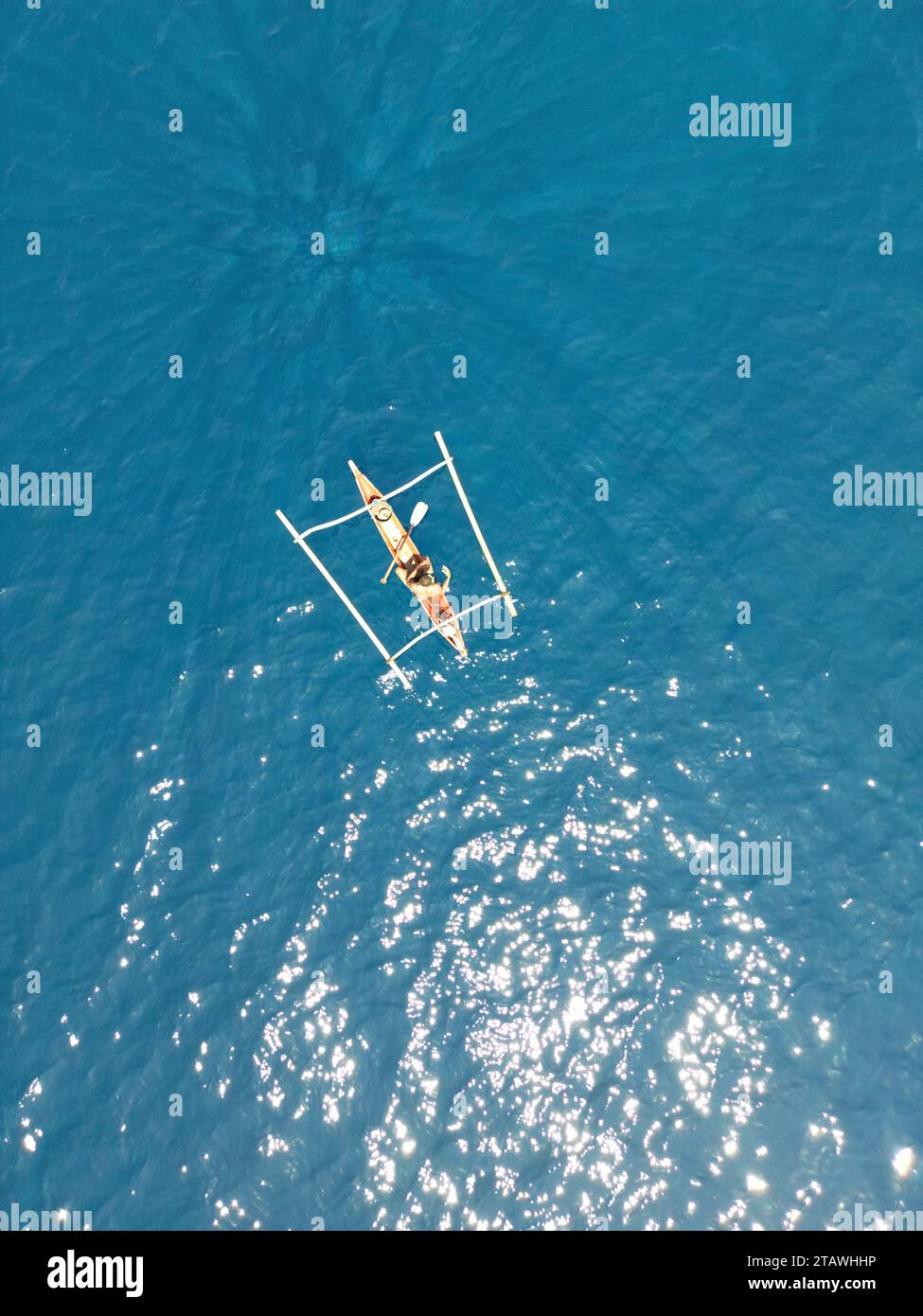 Indonésie Alor - Drone View Pura Island Mer nomades - Bajau - pêche Banque D'Images