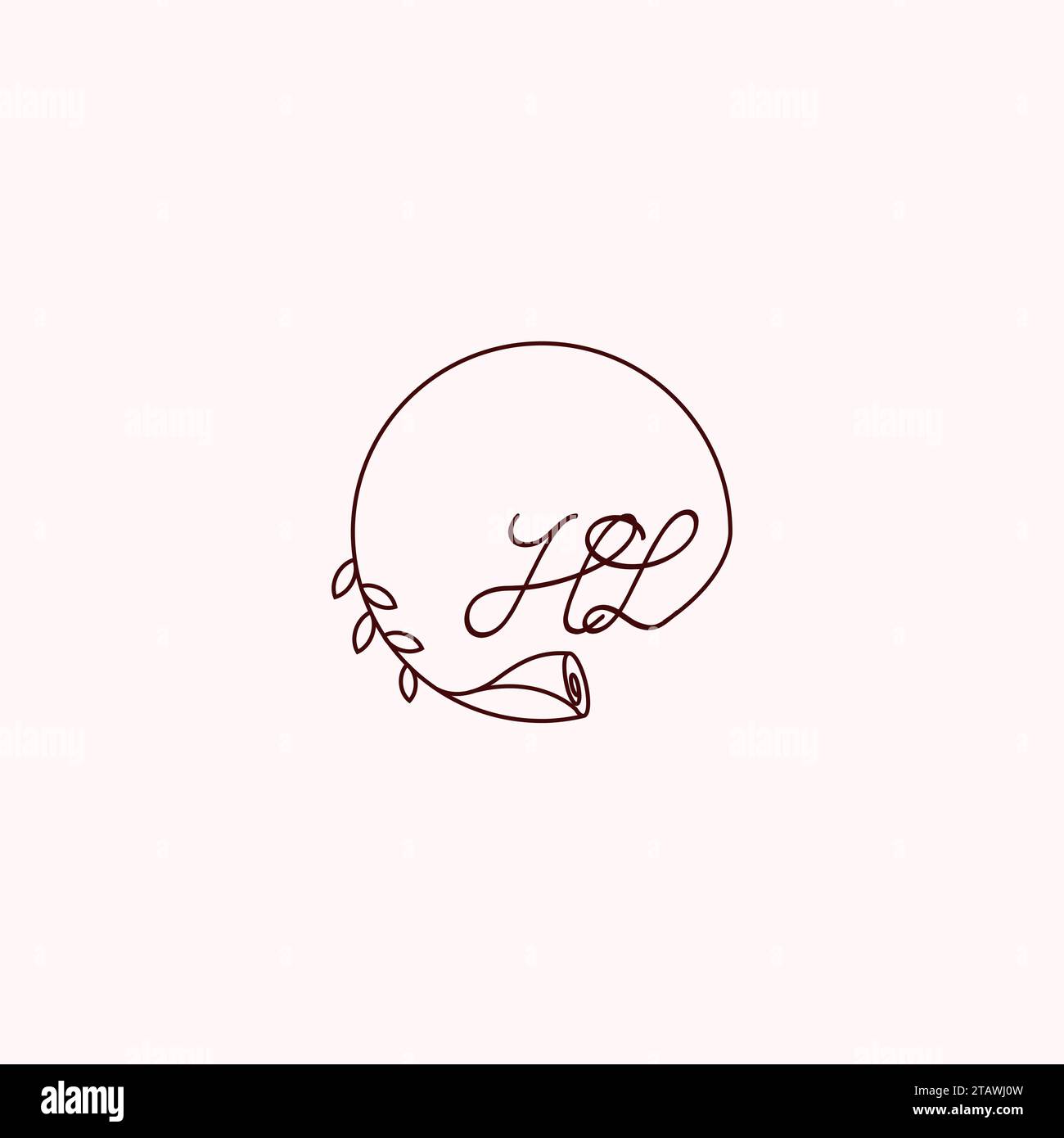 Lettres initiales du logo HL dans un design professionnel de haute qualité qui s'imprimeront bien sur tous les supports d'impression Illustration de Vecteur