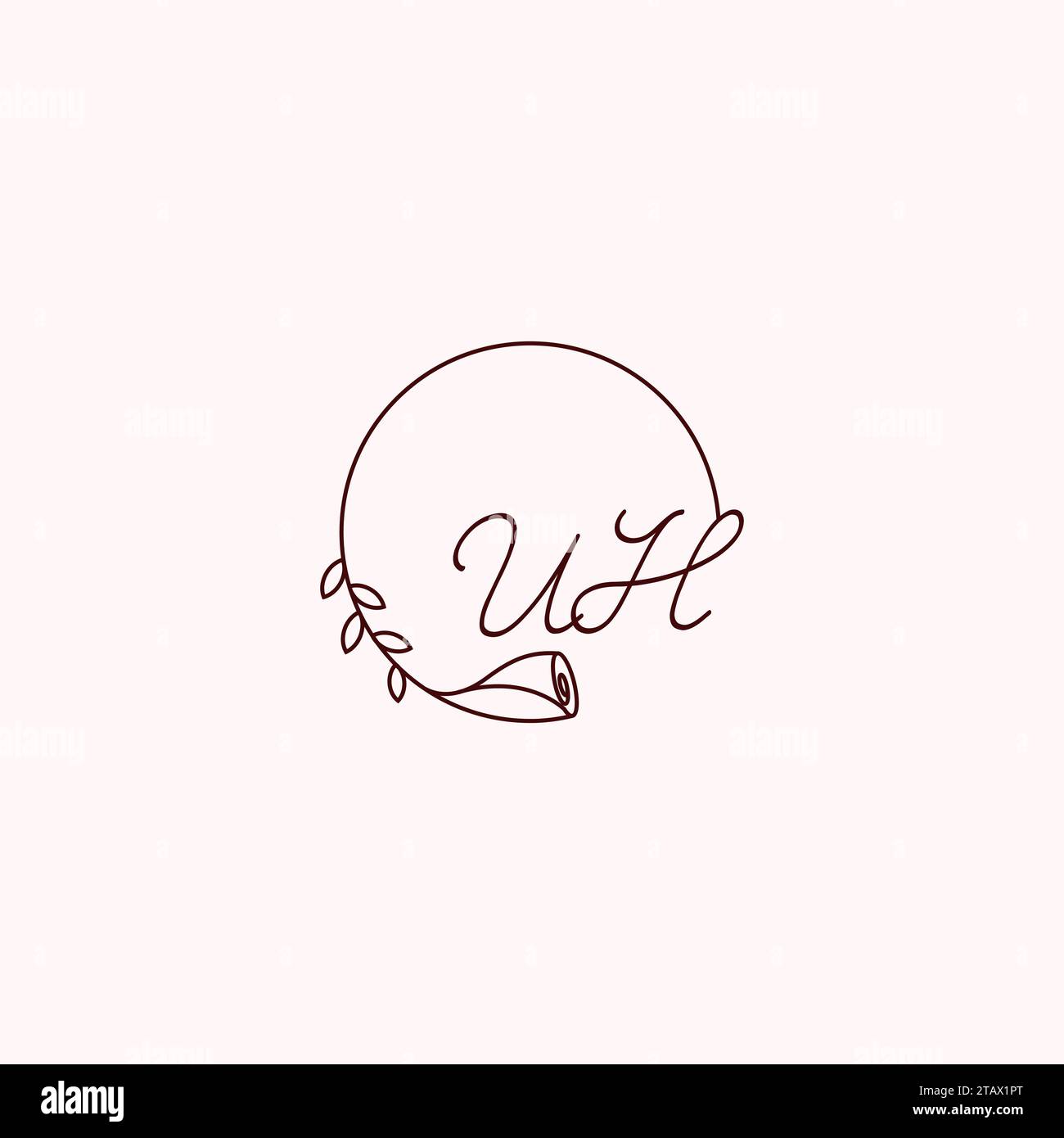 UH lettres initiales de logo dans la conception professionnelle de haute qualité qui imprimera bien sur tous les supports d'impression Illustration de Vecteur