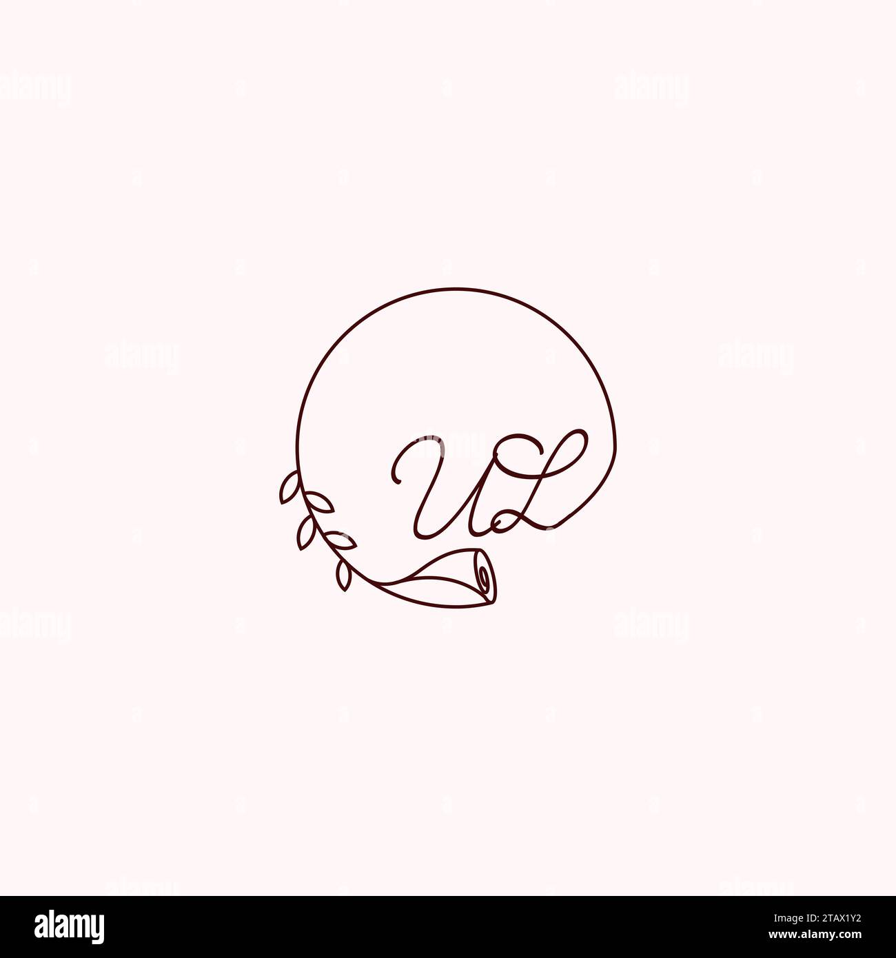 Lettres initiales de logo UL dans la conception professionnelle de haute qualité qui imprimeront bien sur tous les supports d'impression Illustration de Vecteur