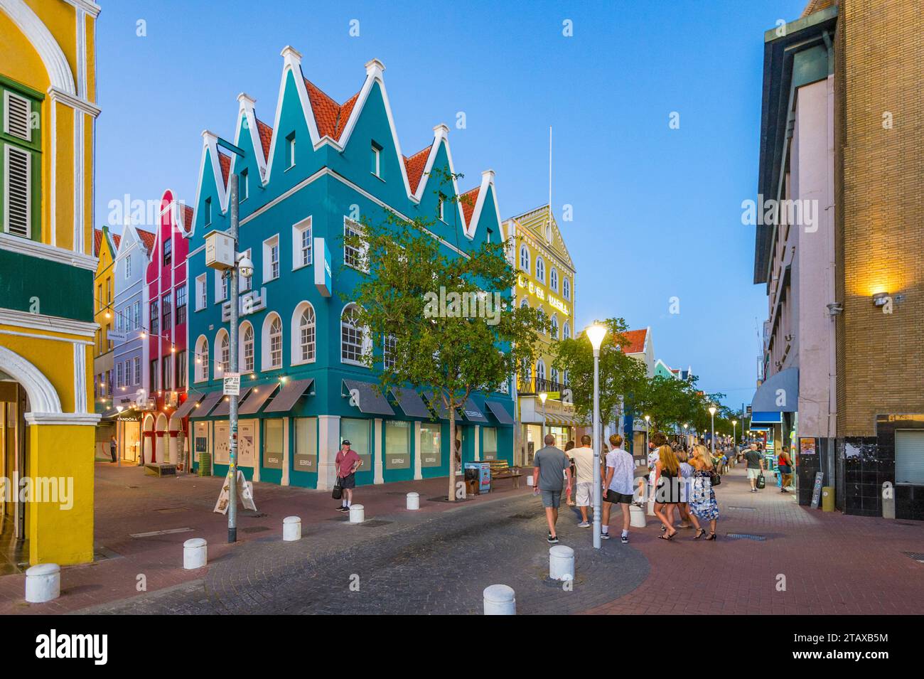 Willemstad Curacao, soir Banque D'Images