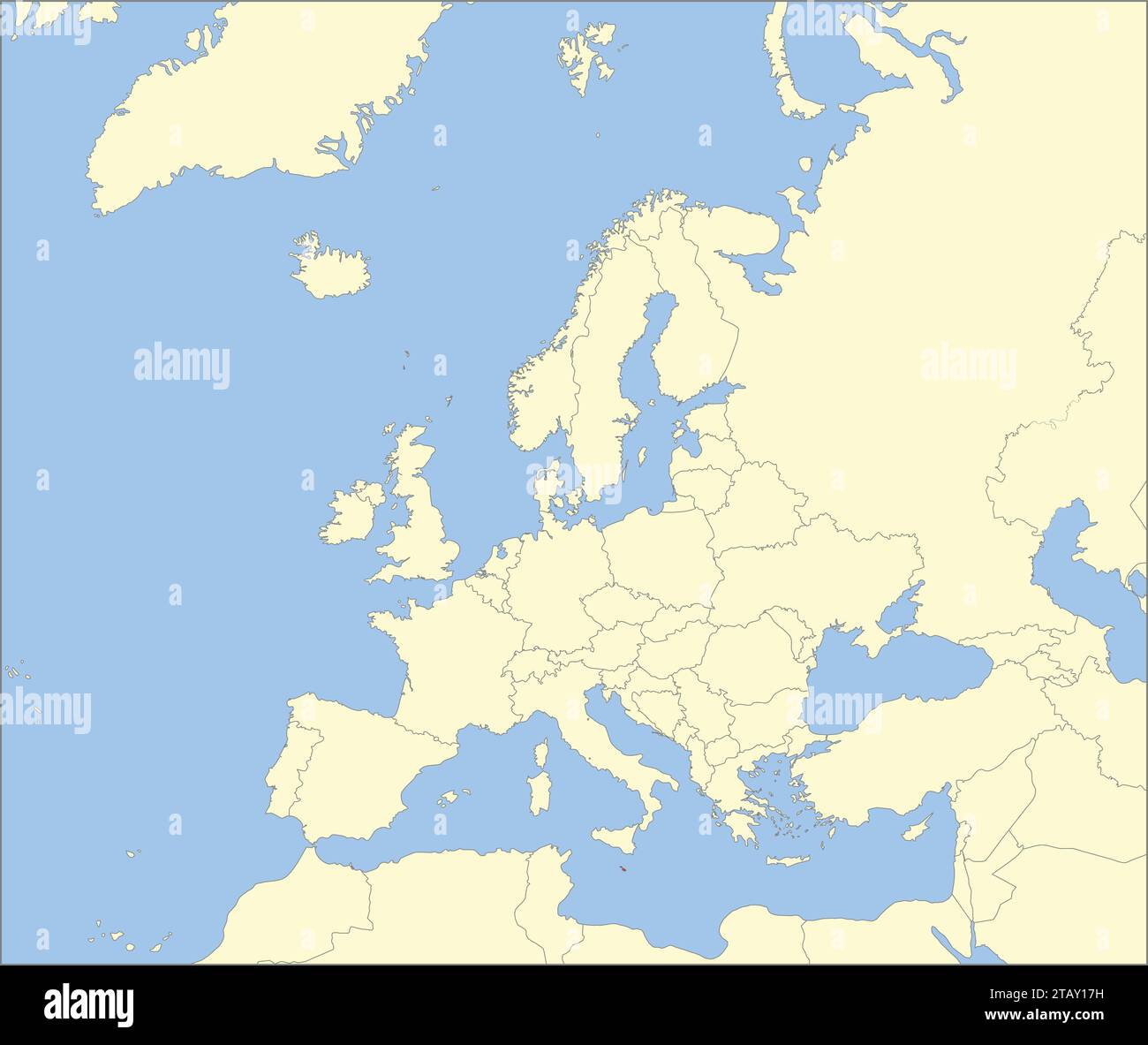 Carte de localisation de la RÉPUBLIQUE DE MALTE, EUROPE Illustration de Vecteur