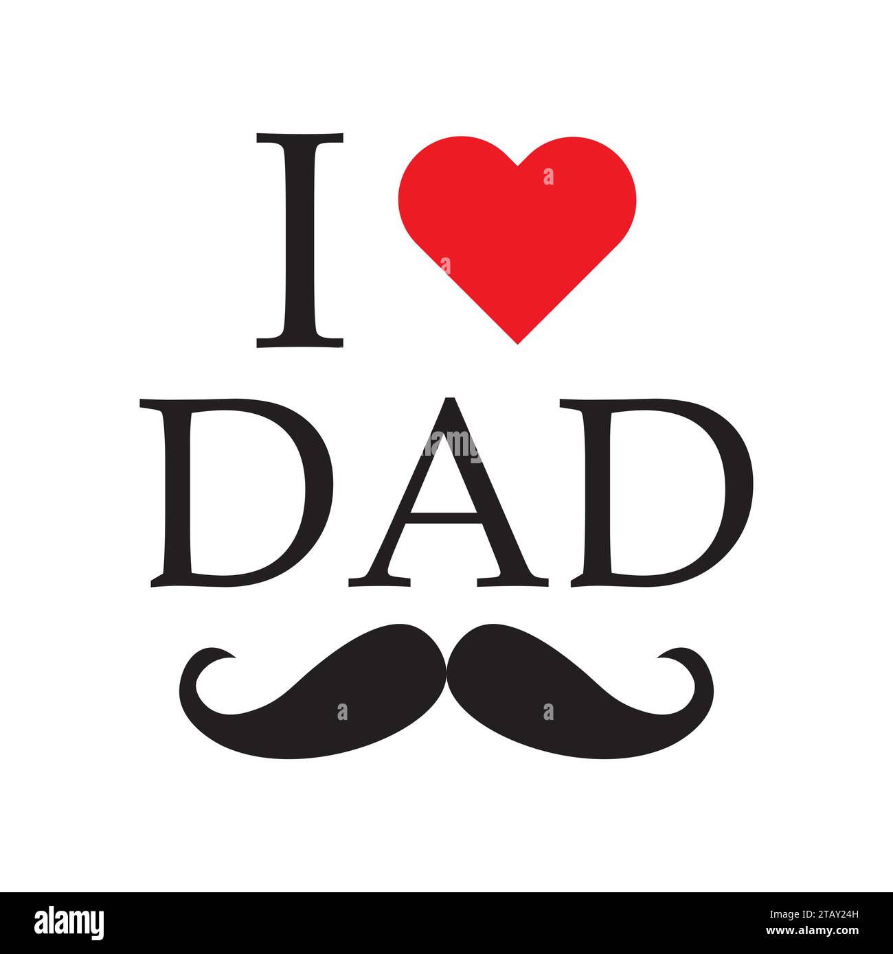 Illustration vectorielle i Love Dad Illustration de Vecteur
