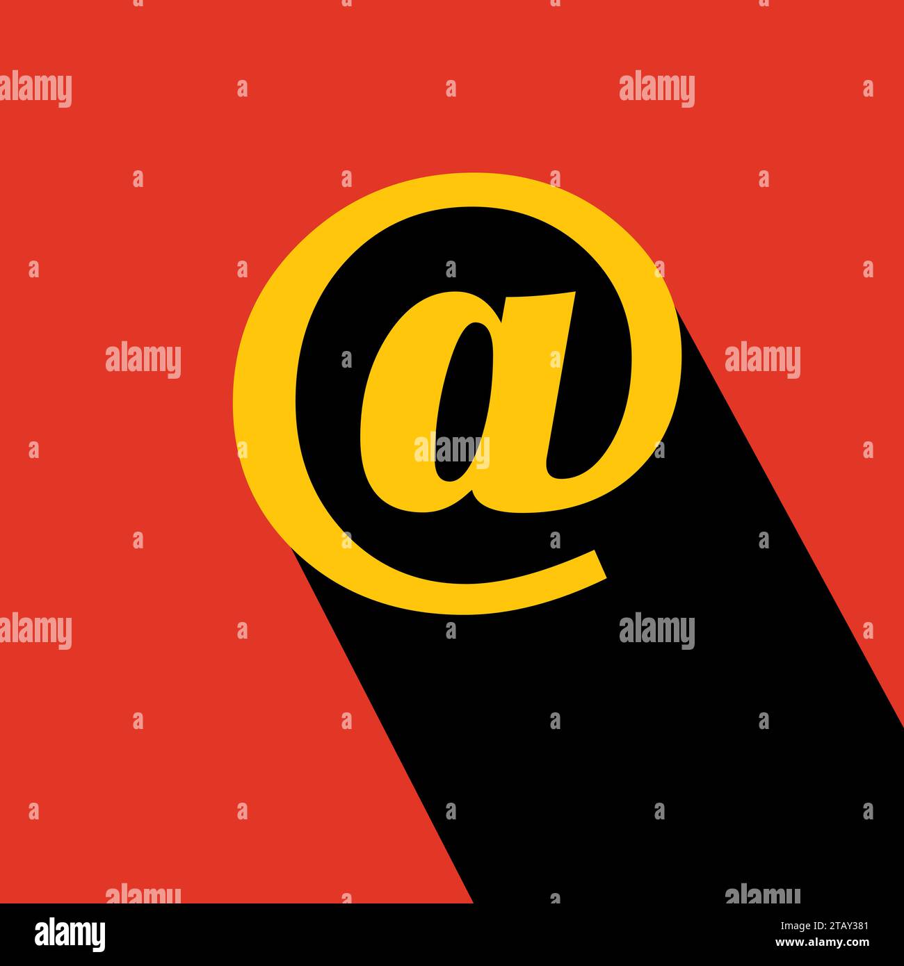 symbole d'e-mail avec fond d'écran ombré Illustration de Vecteur