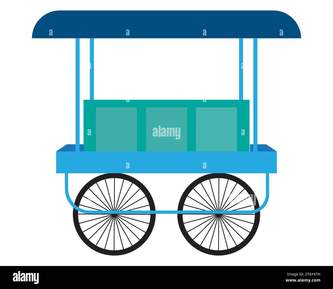 Chariot à main Thallu vandi ou vecteur de magasin mobile Illustration de Vecteur