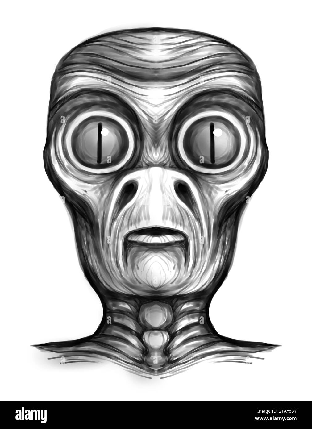 Créature extraterrestre - peinture numérique Banque D'Images