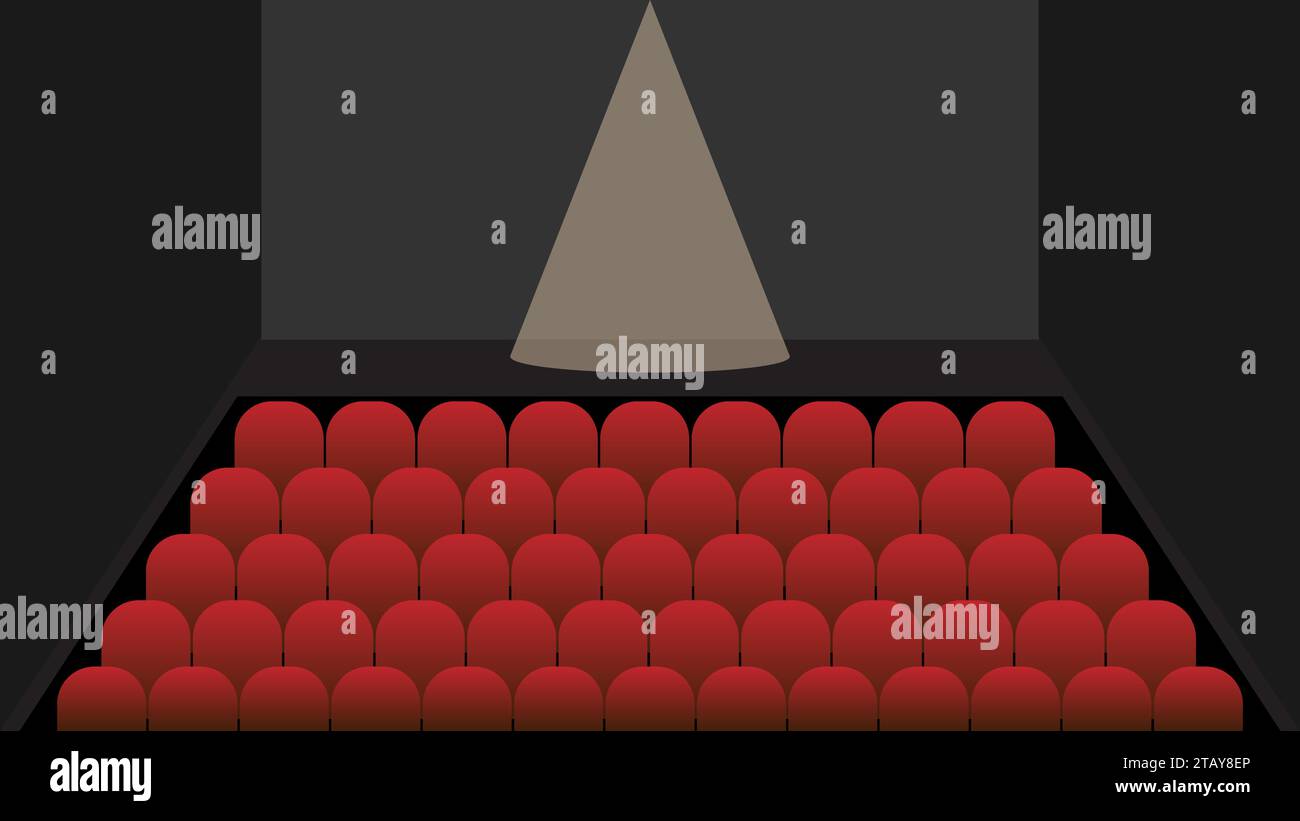 Théâtre de cinéma vintage avec projecteur Vector illustration Illustration de Vecteur