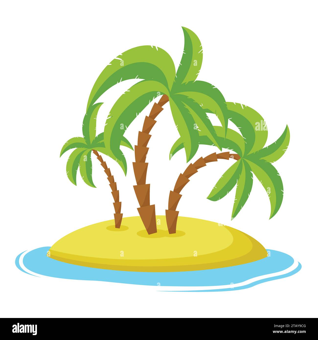 Île avec des palmiers isolaed sur fond blanc, vacances d'été océan tropical, illustration vectorielle Illustration de Vecteur Île avec des palmiers isolaed sur fond blanc, vacances d'été océan tropical, illustration vectorielle Illustration de Vecteur