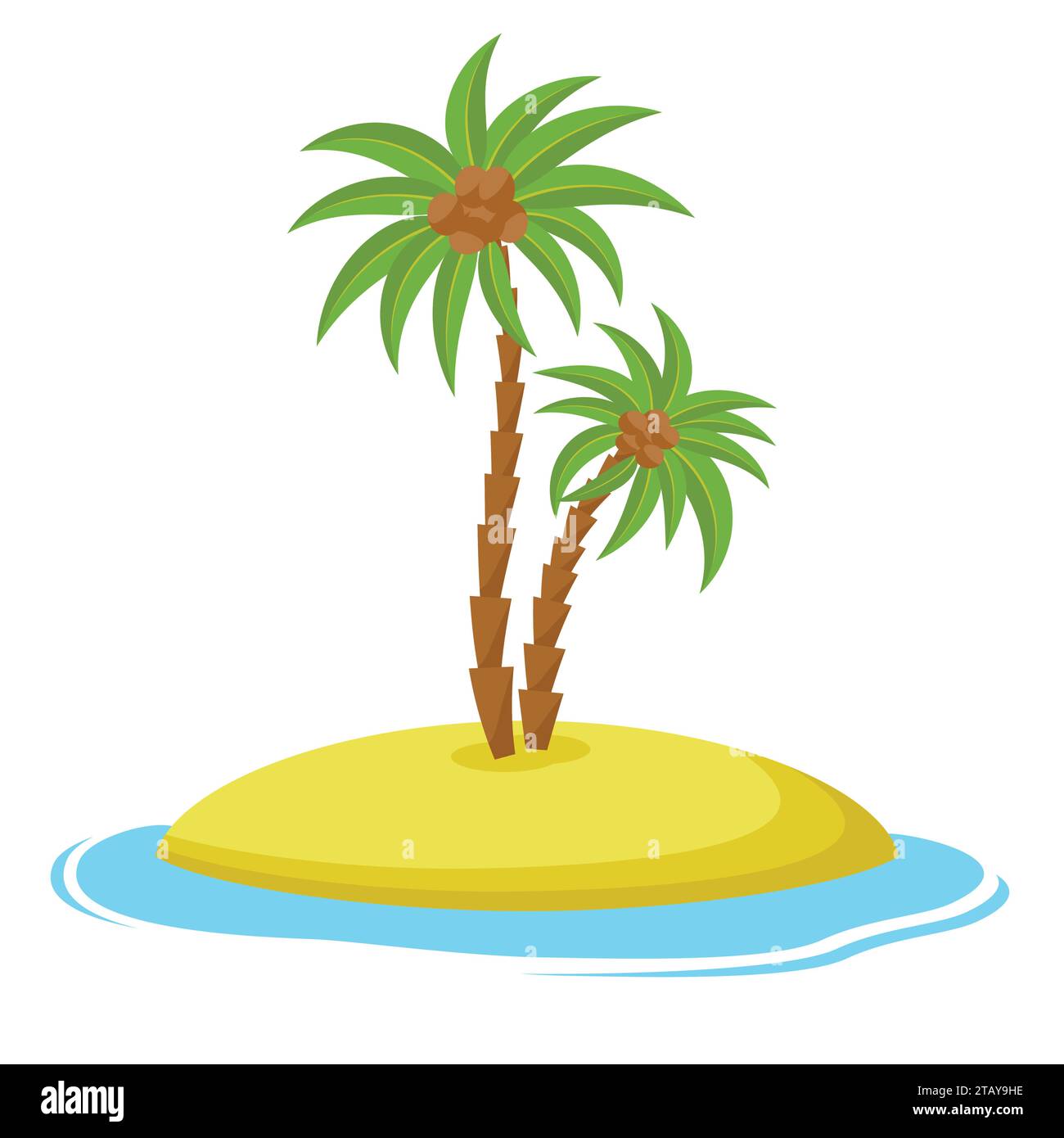 Île avec des palmiers de noix de coco isolé sur fond blanc, vacances d'été océan tropical, illustration vectorielle Illustration de Vecteur Île avec des palmiers de noix de coco isolé sur fond blanc, vacances d'été océan tropical, illustration vectorielle Illustration de Vecteur