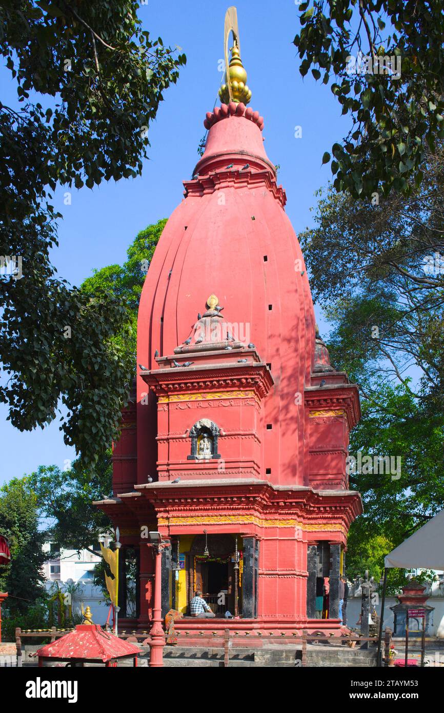Népal, Katmandou, Narayanhiti Mandir, temple hindou, Banque D'Images