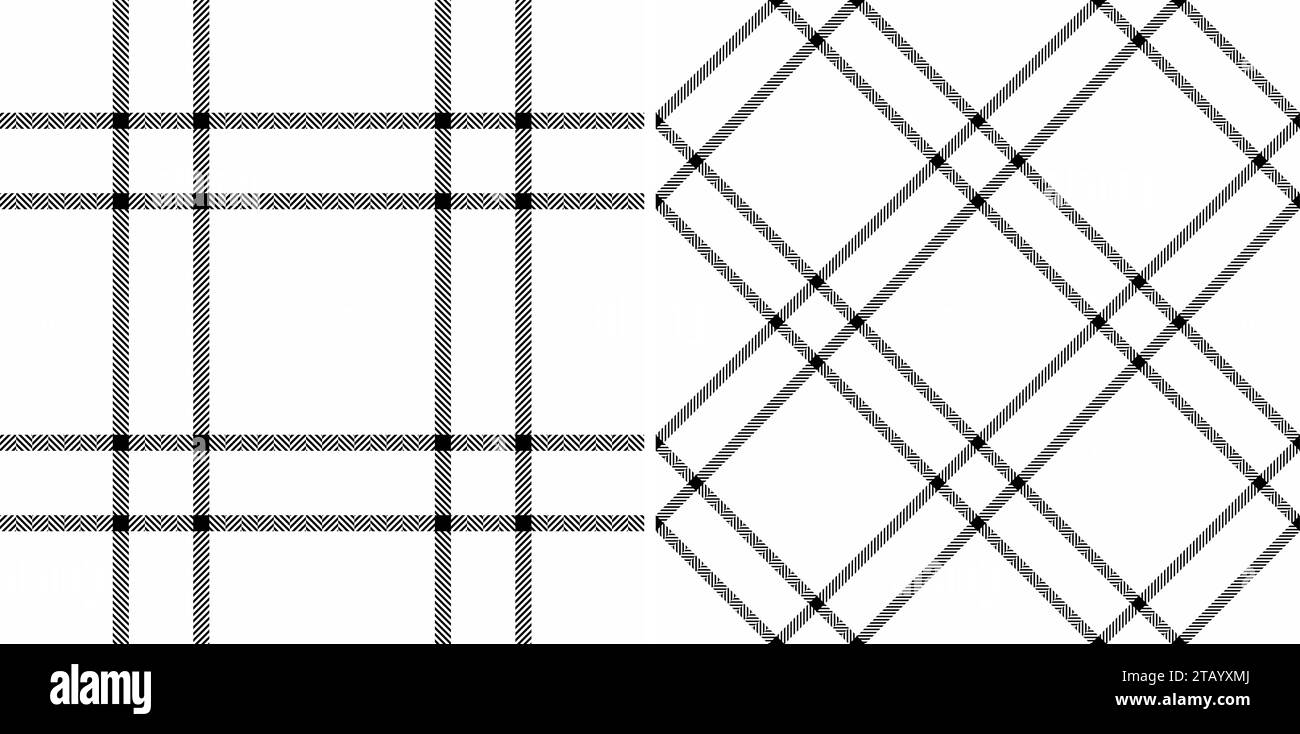 Textile de fond vectoriel de texture à carreaux avec un tissu à motif sans couture tartan dans des couleurs monochromes. Illustration de Vecteur