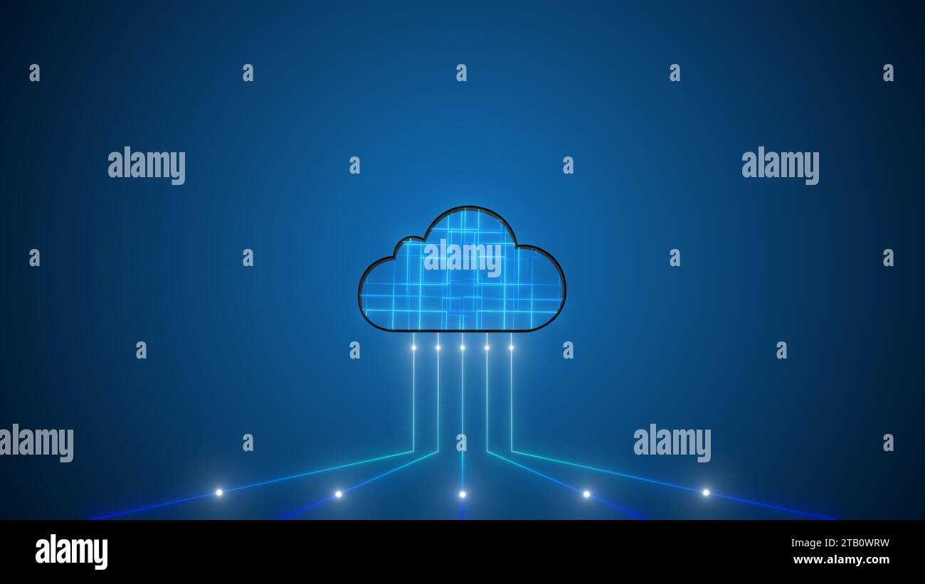 Flux de données dans le Cloud Computing Banque D'Images