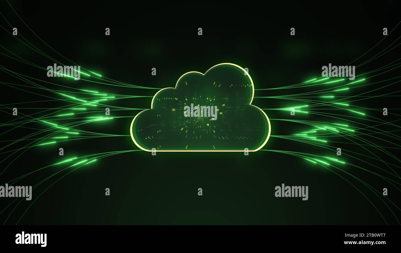 Flux de données dans la technologie de Cloud Computing Banque D'Images