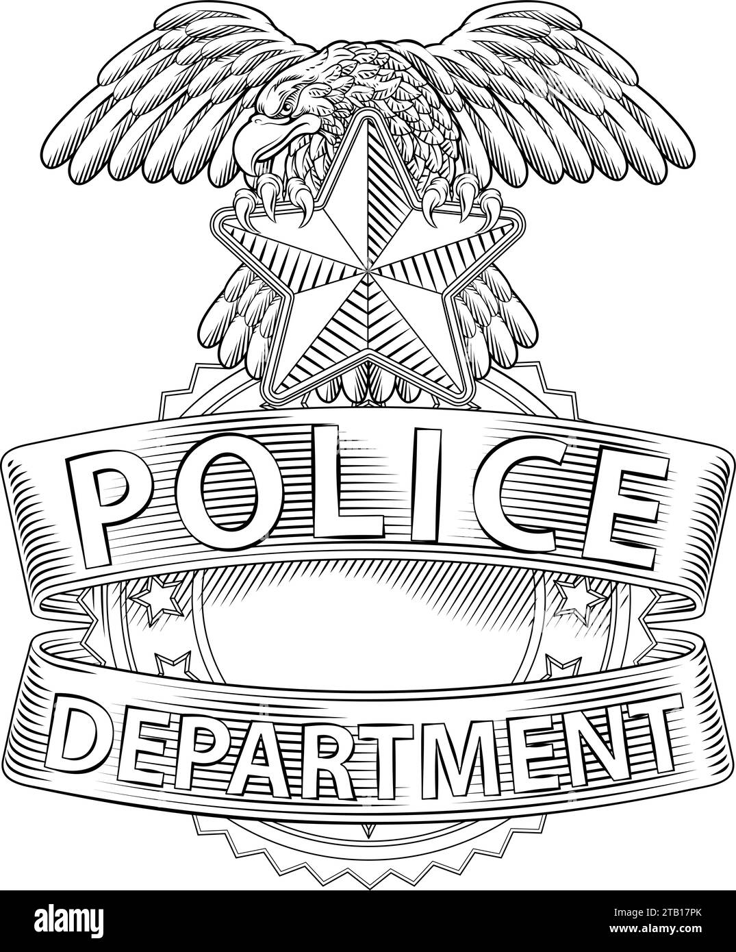 Signe de police symbole Banque d'images noir et blanc - Alamy