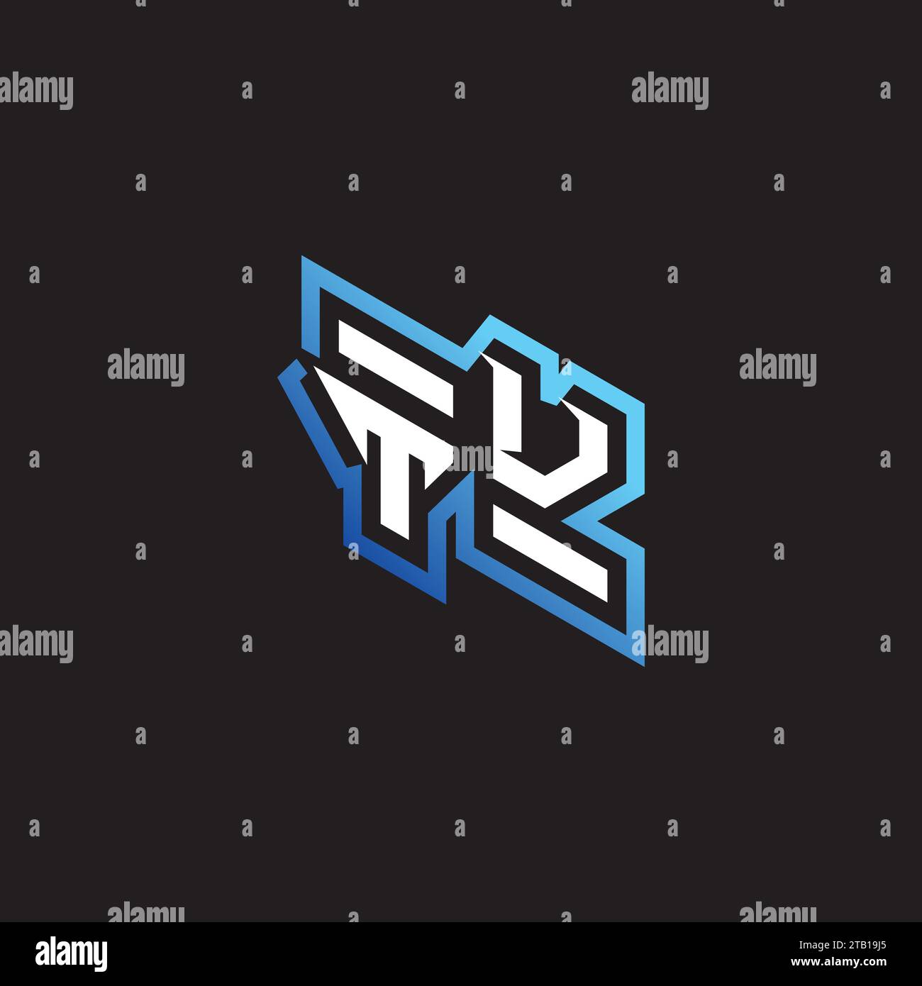 Équipe de jeu TV initiale, youtube, twitch et logo d'illustration de stock clipart Illustration de Vecteur