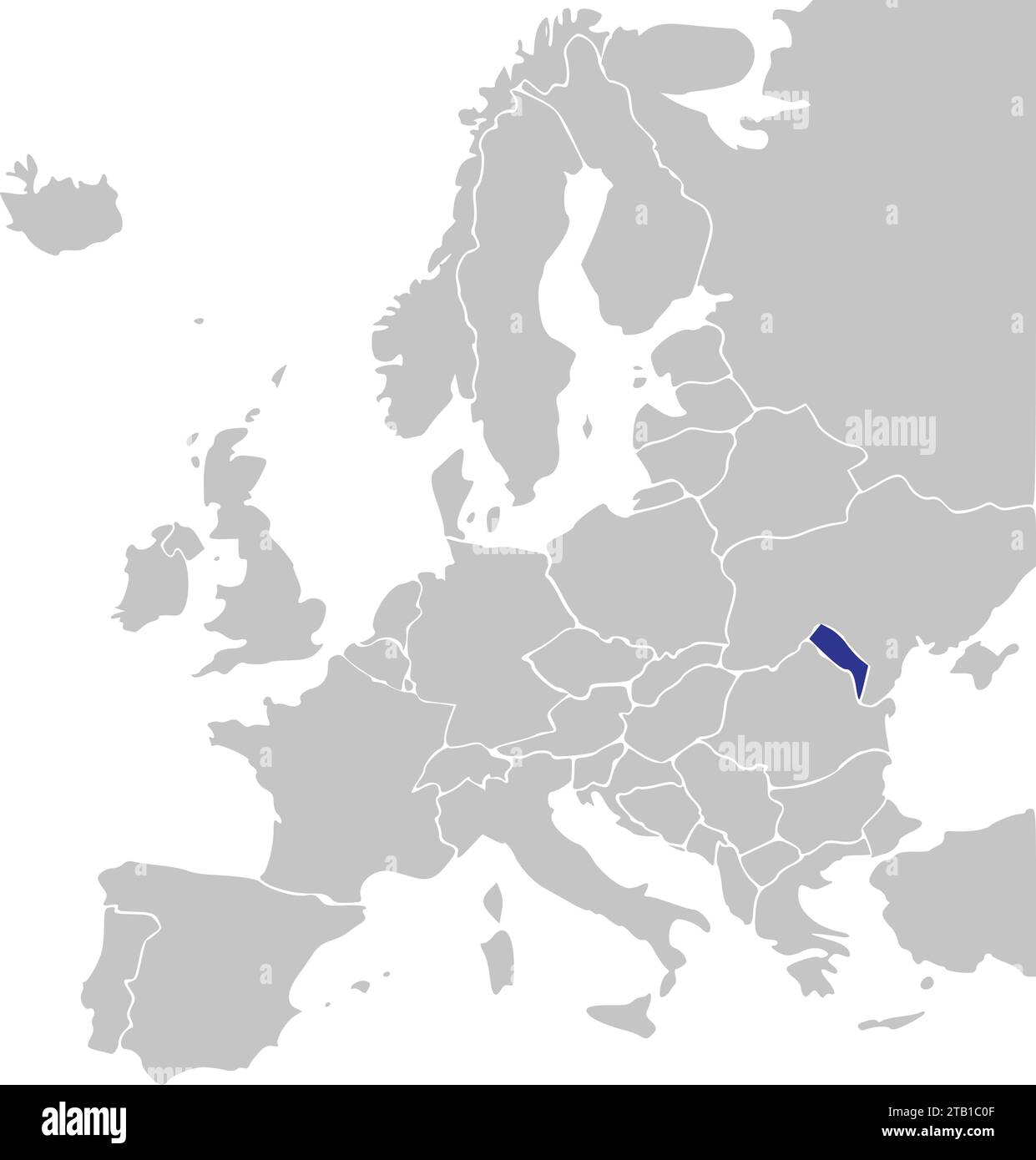 Carte de localisation de la RÉPUBLIQUE DE MOLDAVIE, EUROPE Illustration de Vecteur