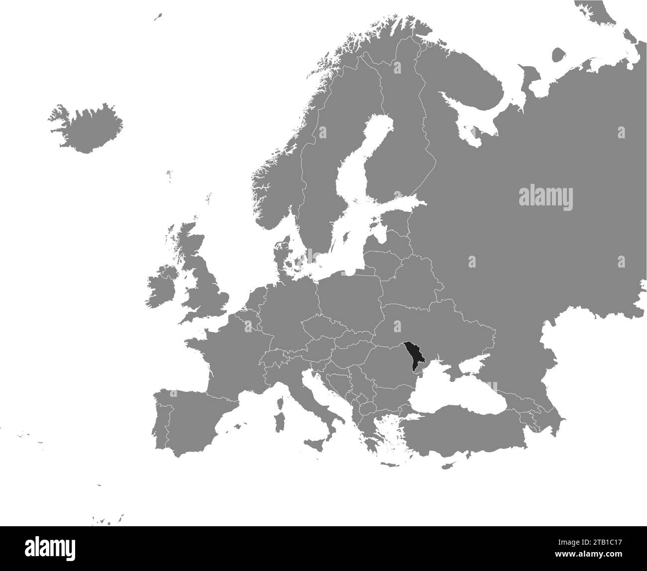 Carte de localisation de la RÉPUBLIQUE DE MOLDAVIE, EUROPE Illustration de Vecteur