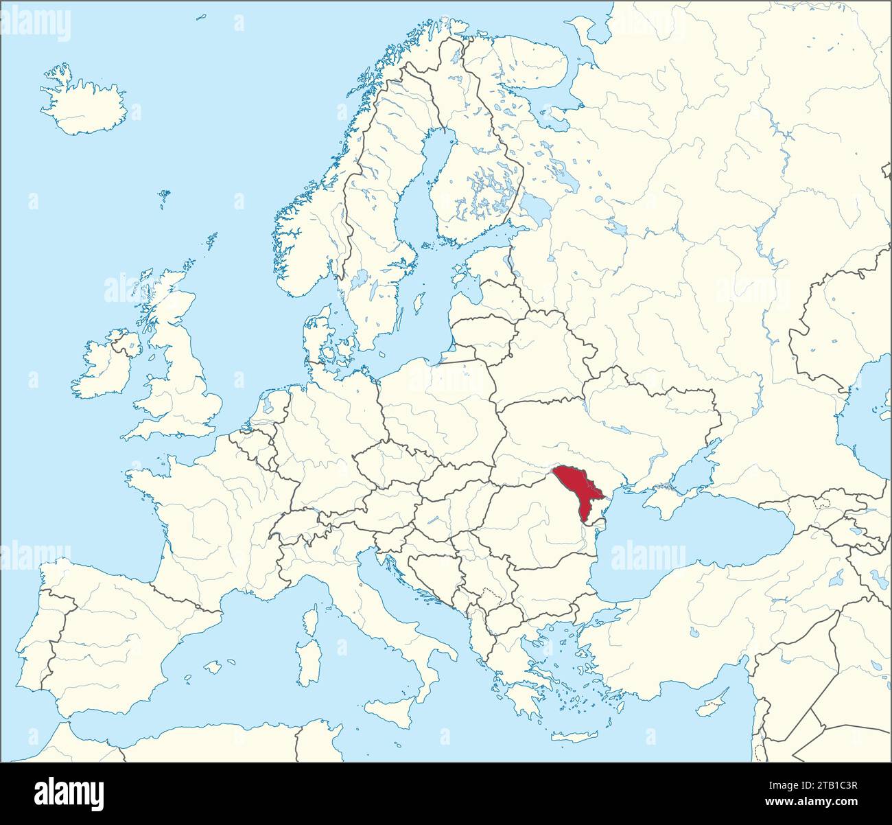 Carte de localisation de la RÉPUBLIQUE DE MOLDAVIE, EUROPE Illustration de Vecteur