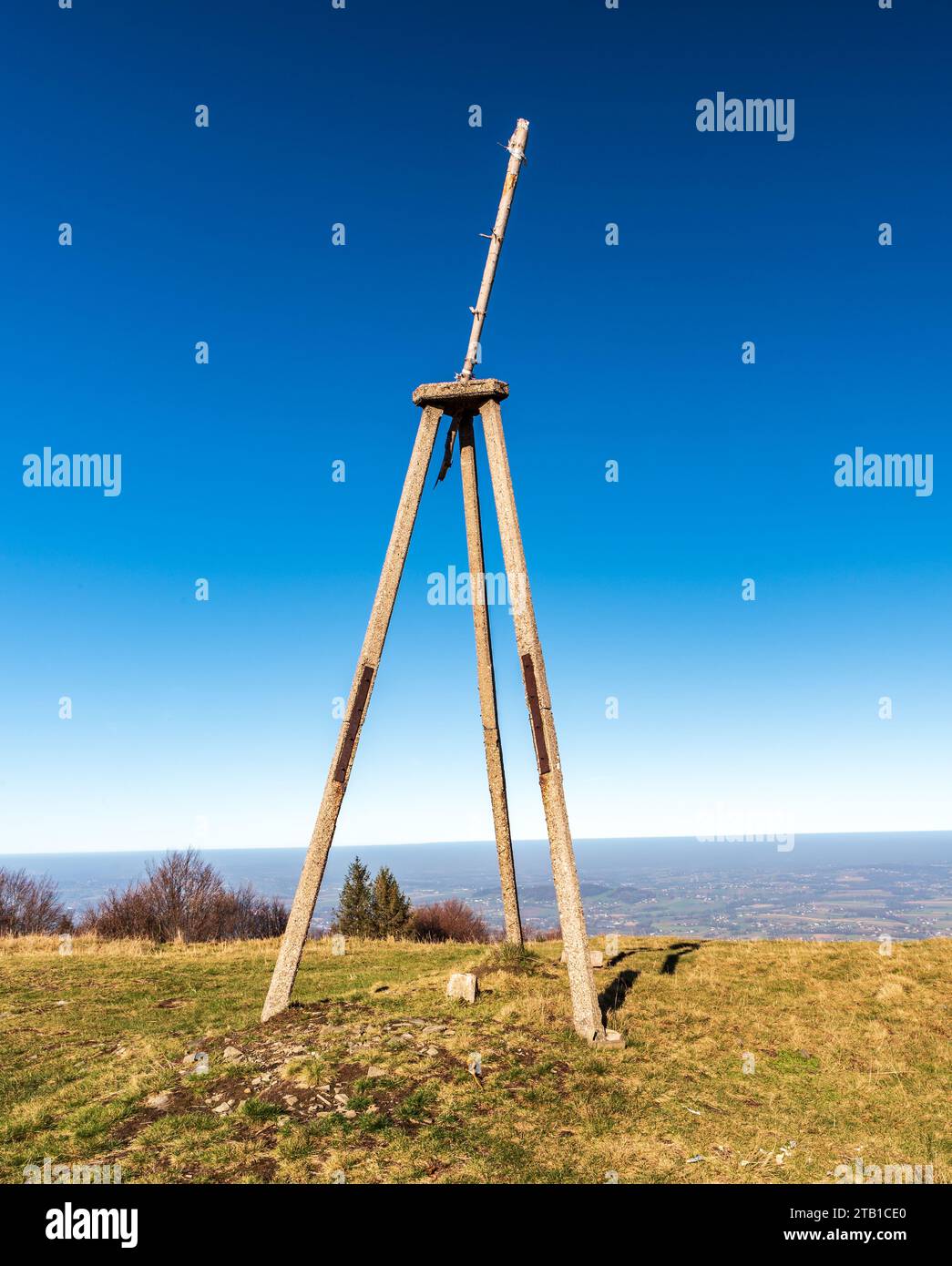 Mala Czantoria sommet de la colline en automne Beskid Slaski montagnes en Pologne près des frontières avec la république tchèque pendant la belle journée d'automne Banque D'Images