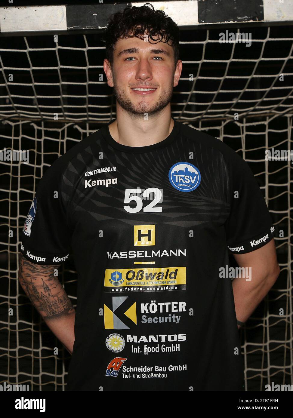 Joueur allemand de handball Justin Kurch (ThSV) Handball Bundesliga saison 2023-24 SC Magdeburg V ThSV Eisenach le 19.11.2023 à GETEC Arena Magdeburg Banque D'Images