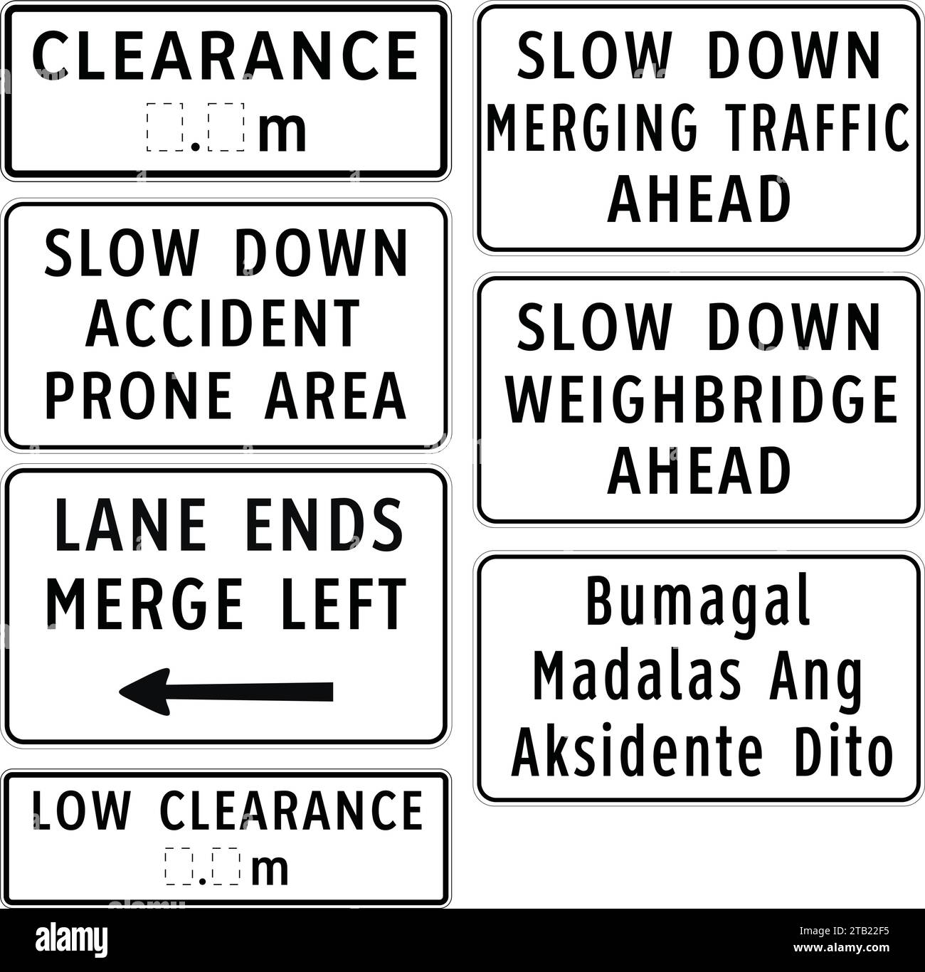 Panneaux supplémentaires, panneaux routiers aux Philippines, panneaux réglementaires indiquent l'application d'exigences légales ou statutaires. Illustration de Vecteur