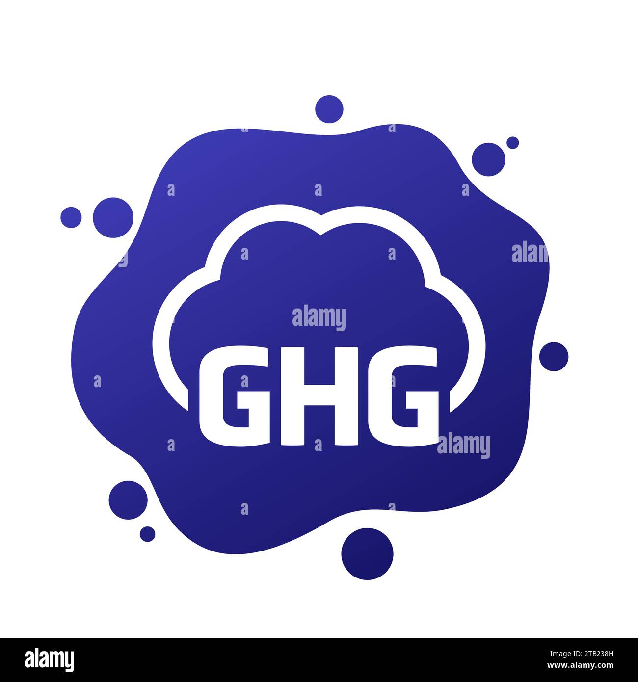 Icône GHG, vecteur d'émissions de gaz à effet de serre Illustration de Vecteur
